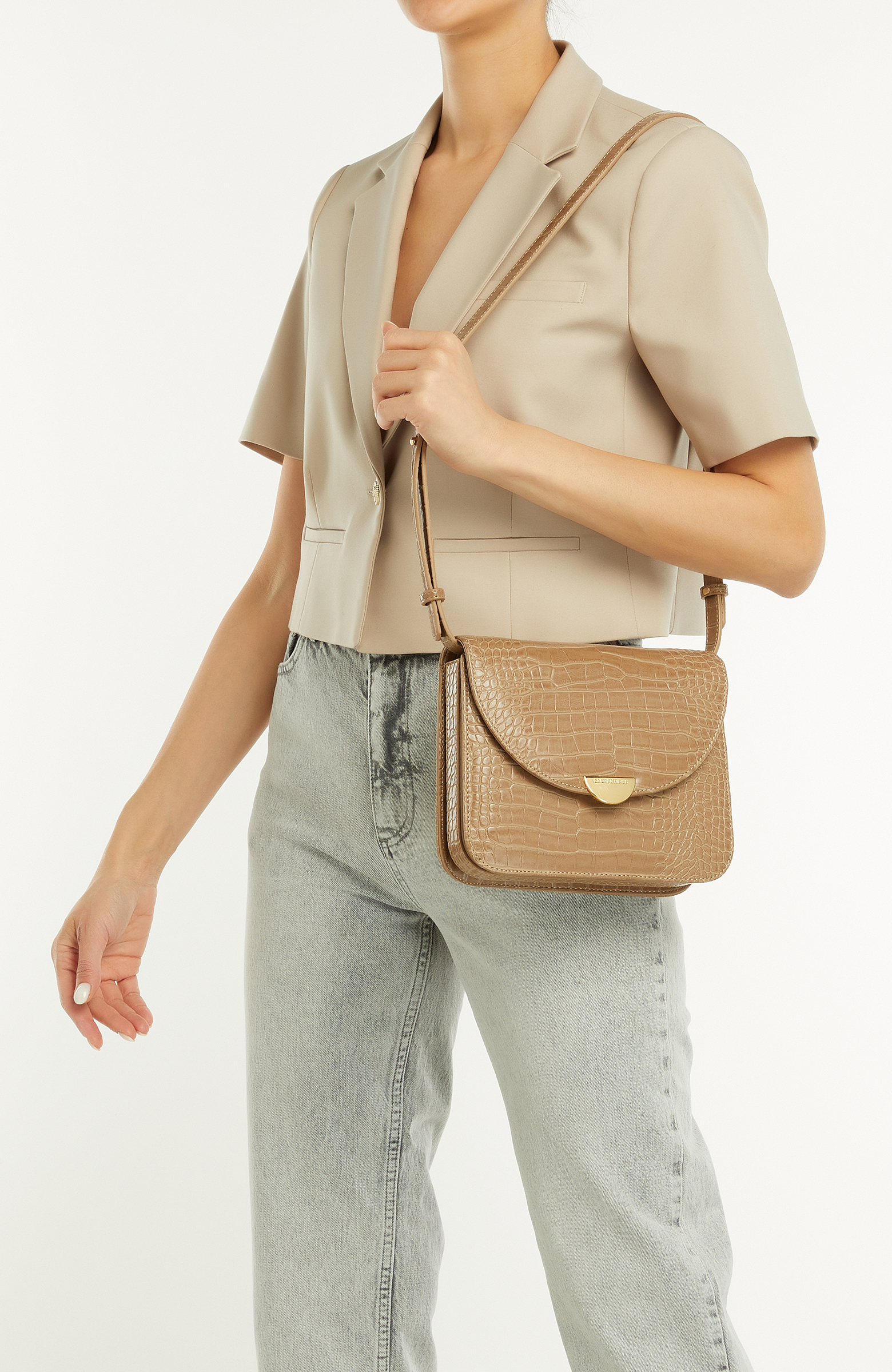 Vizon Kroko Kadın Postacı Çantası