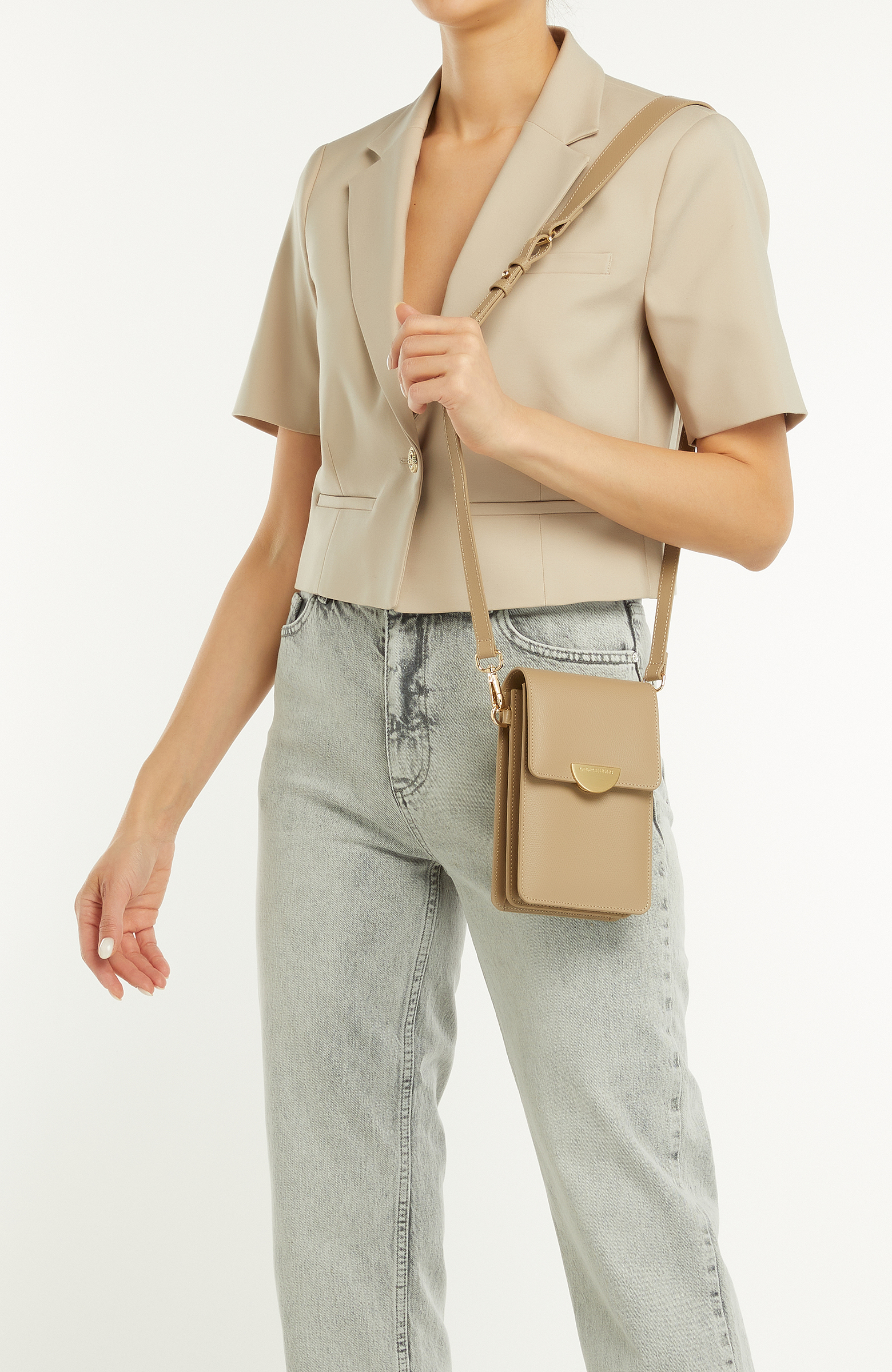 Vizon Desenli Kadın Deri Çanta