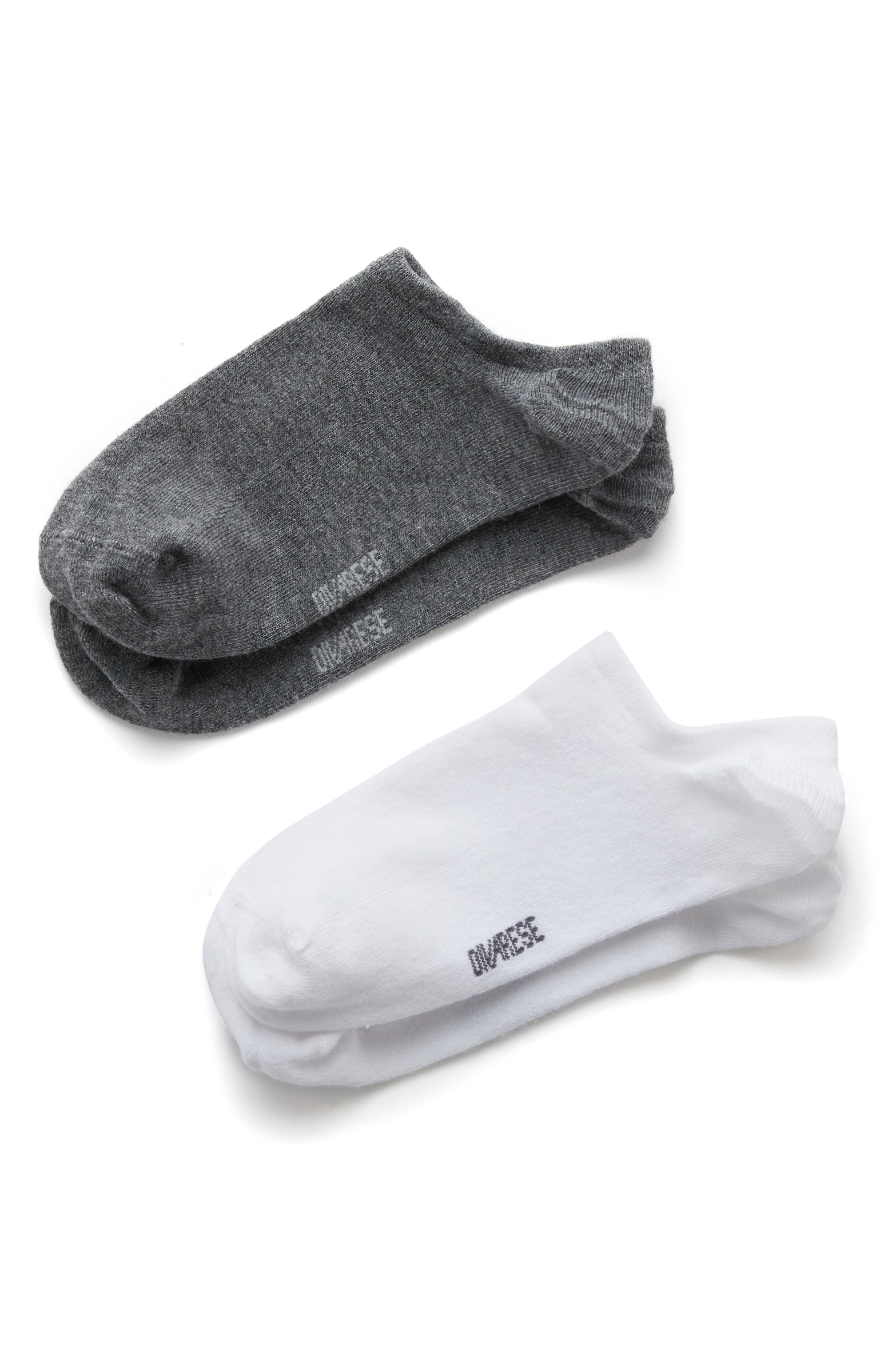 Gri Beyaz 2li Kadın Bambu Çorap Seti