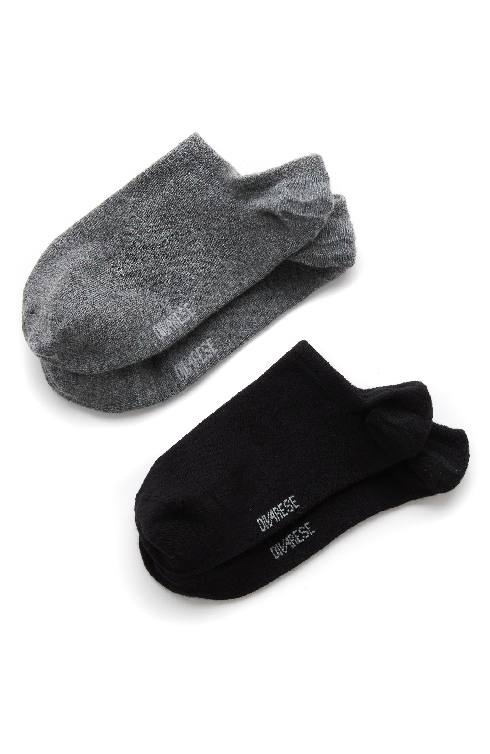 Gri Beyaz 2li Kadın Bambu Çorap Seti