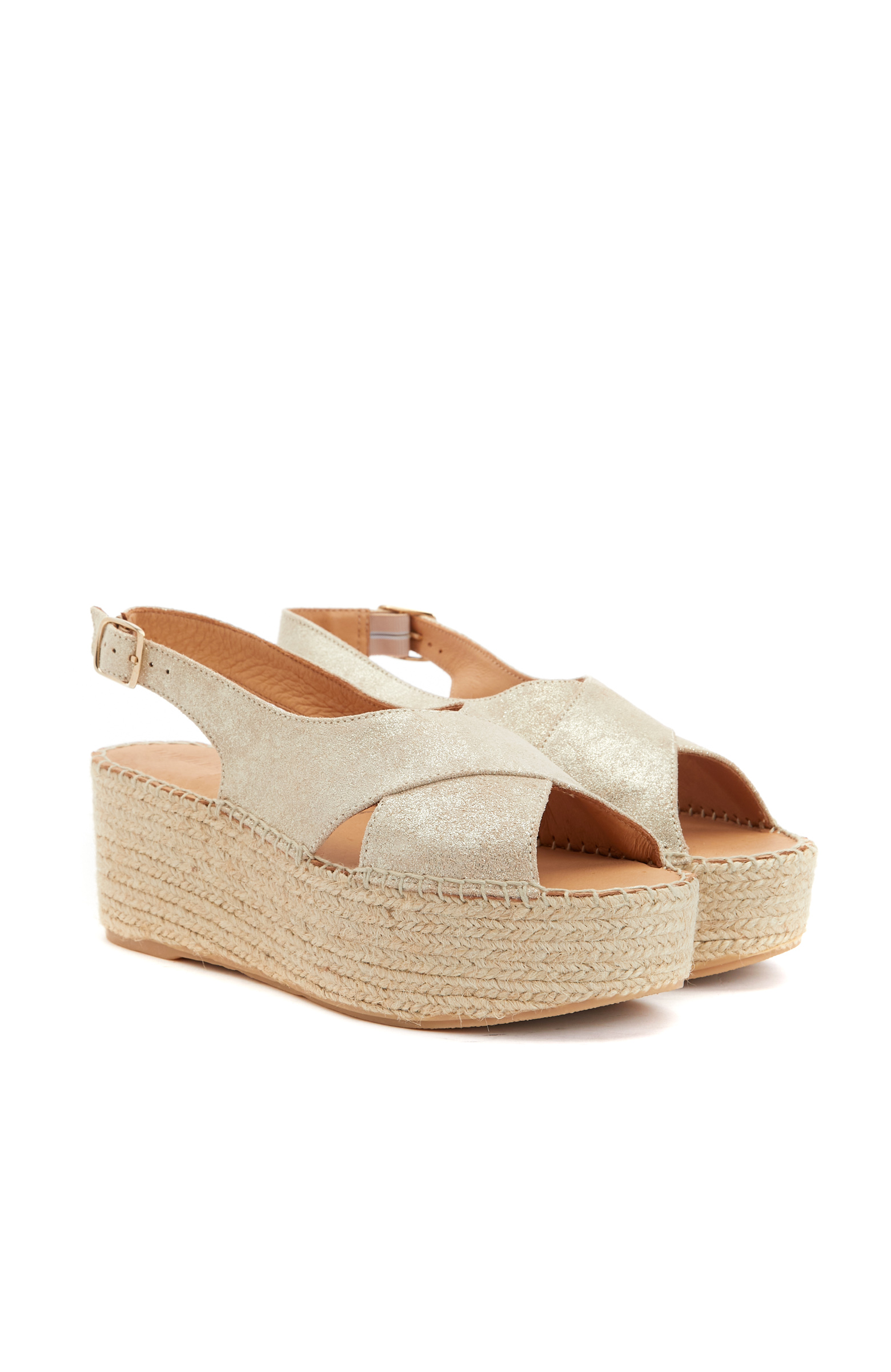 Kahverengi Kadın Deri Espadril