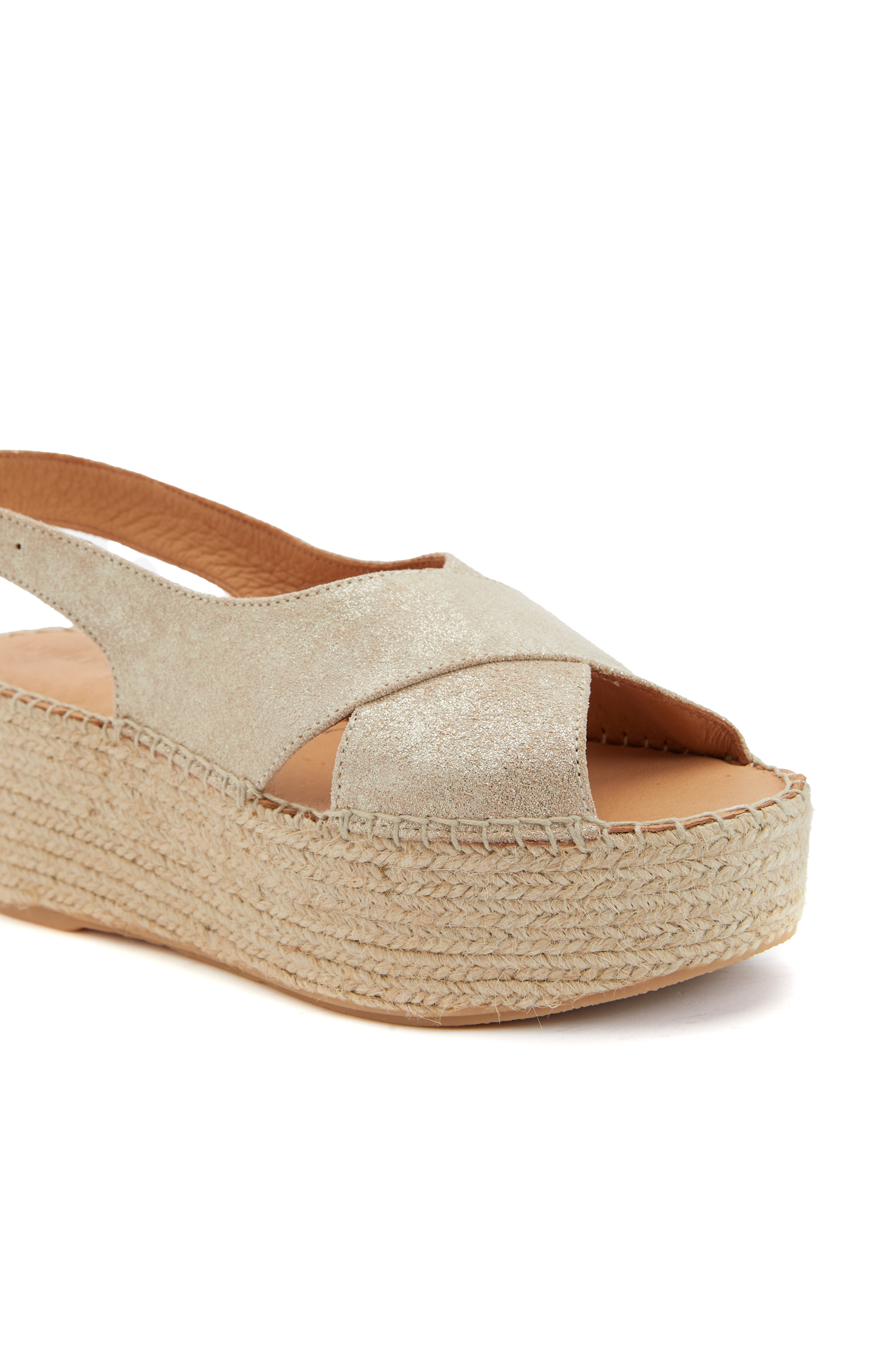 Gold Kadın Deri Espadril