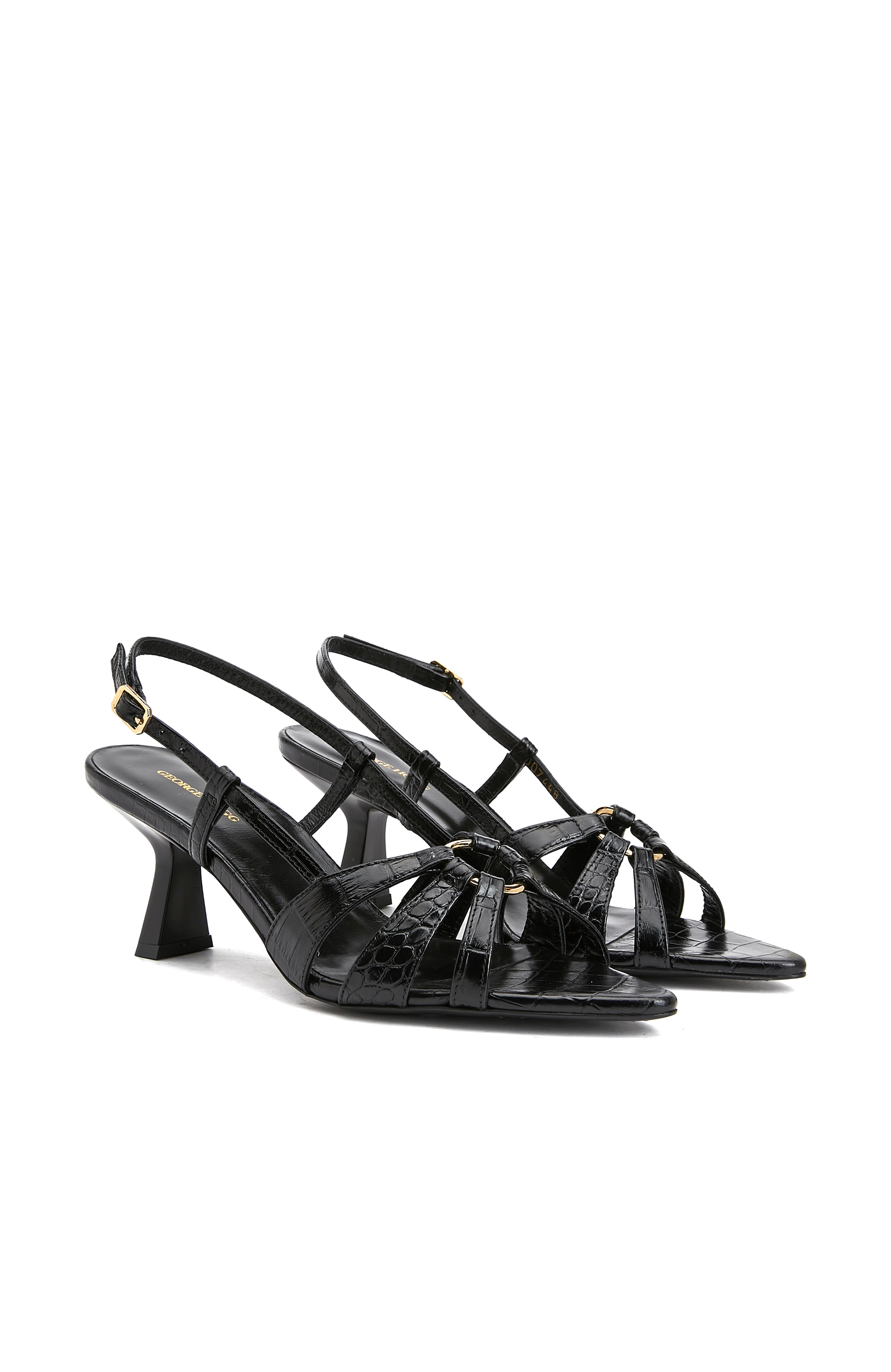 Siyah Kadın Deri Sandalet