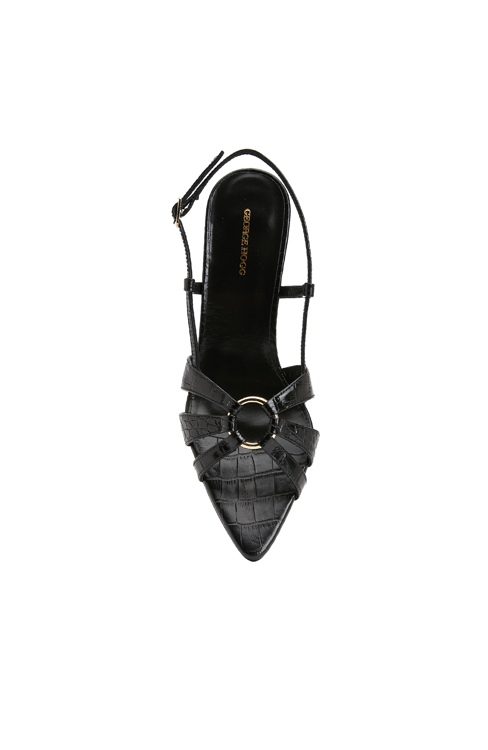 Siyah Kadın Deri Sandalet