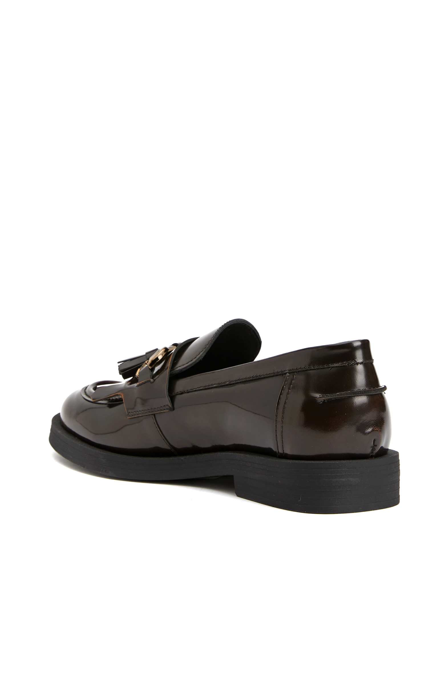 Kahverengi Kadın Deri Loafer