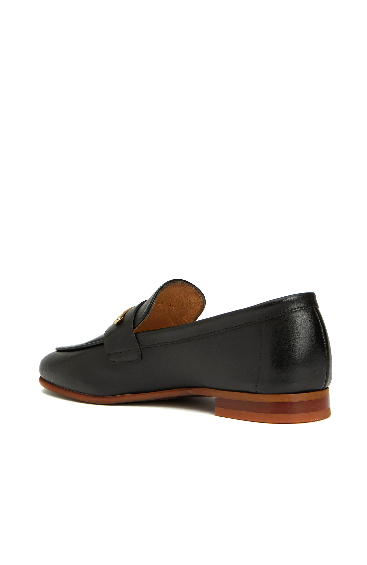 Siyah Kadın Deri Loafer