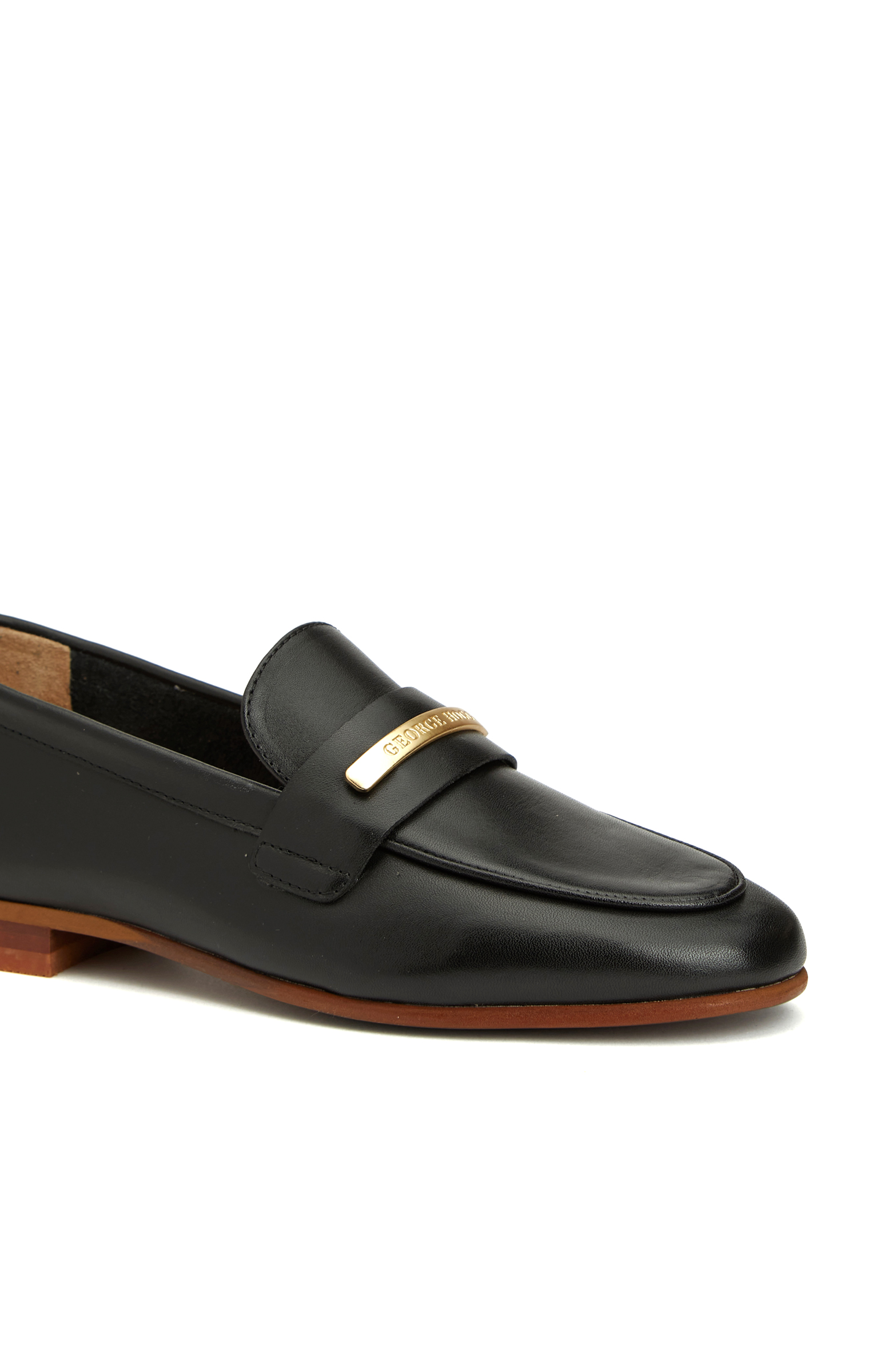 Siyah Kadın Deri Loafer