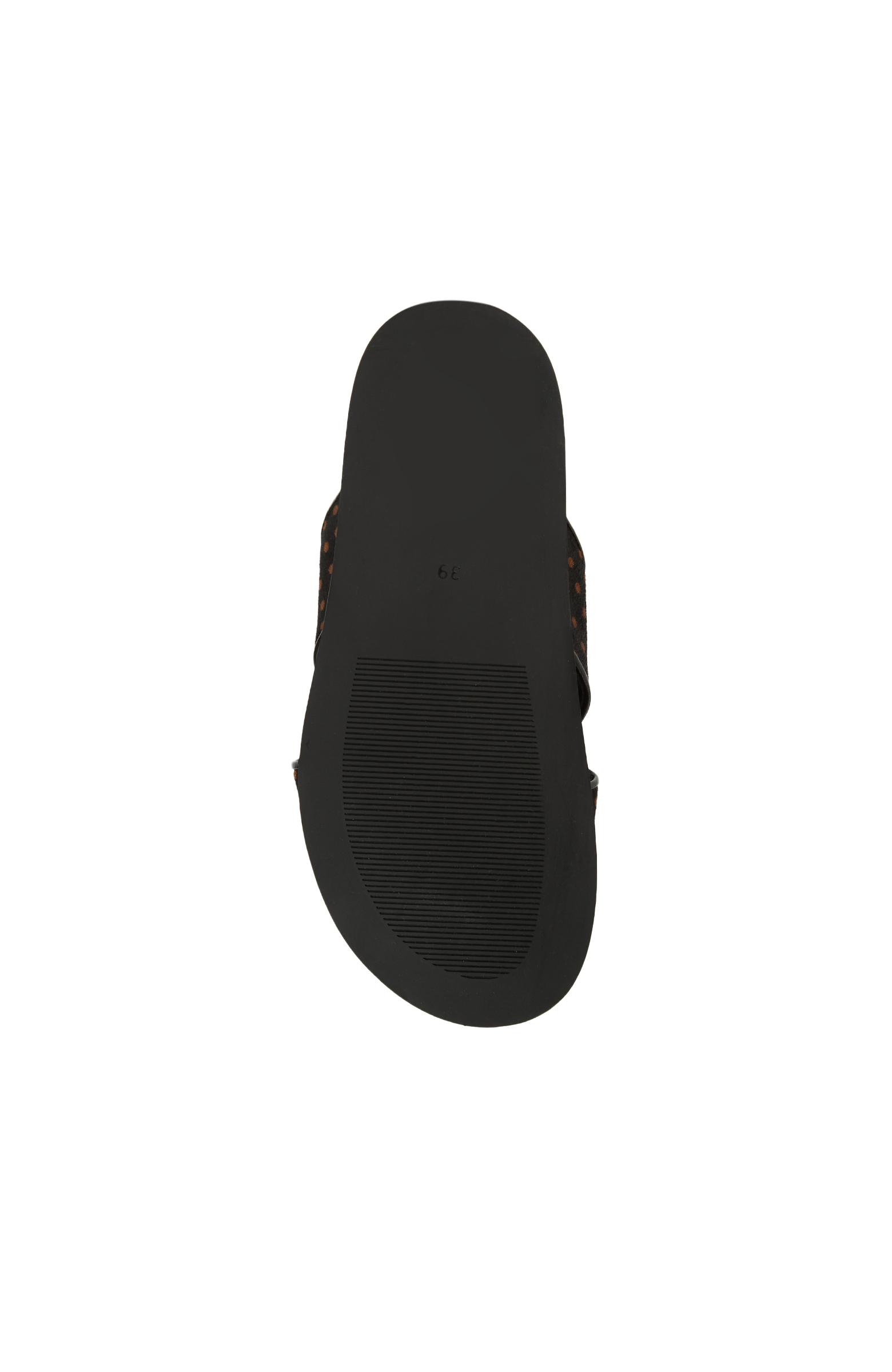 Siyah Leopar Desenli Kadın Sandalet