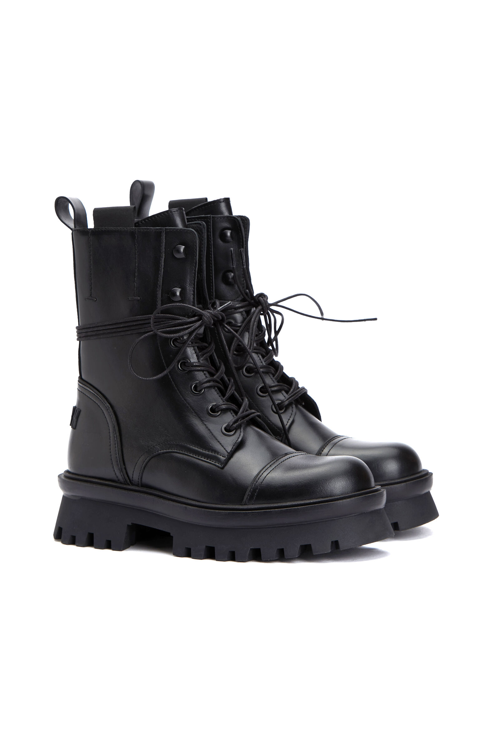 Black Women's Postal Leather Boots