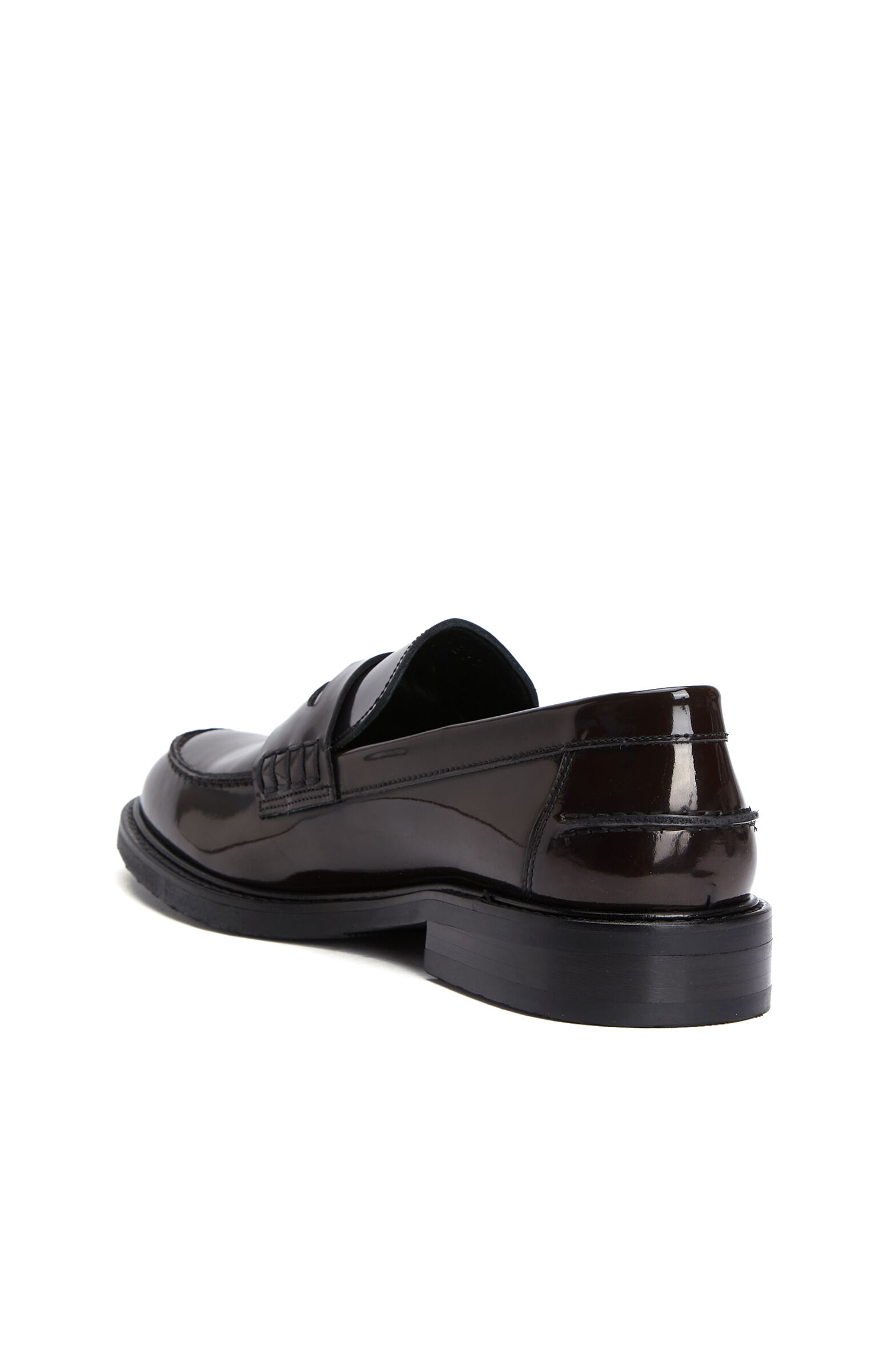 Brown Women's Buckle Leather Loafer
