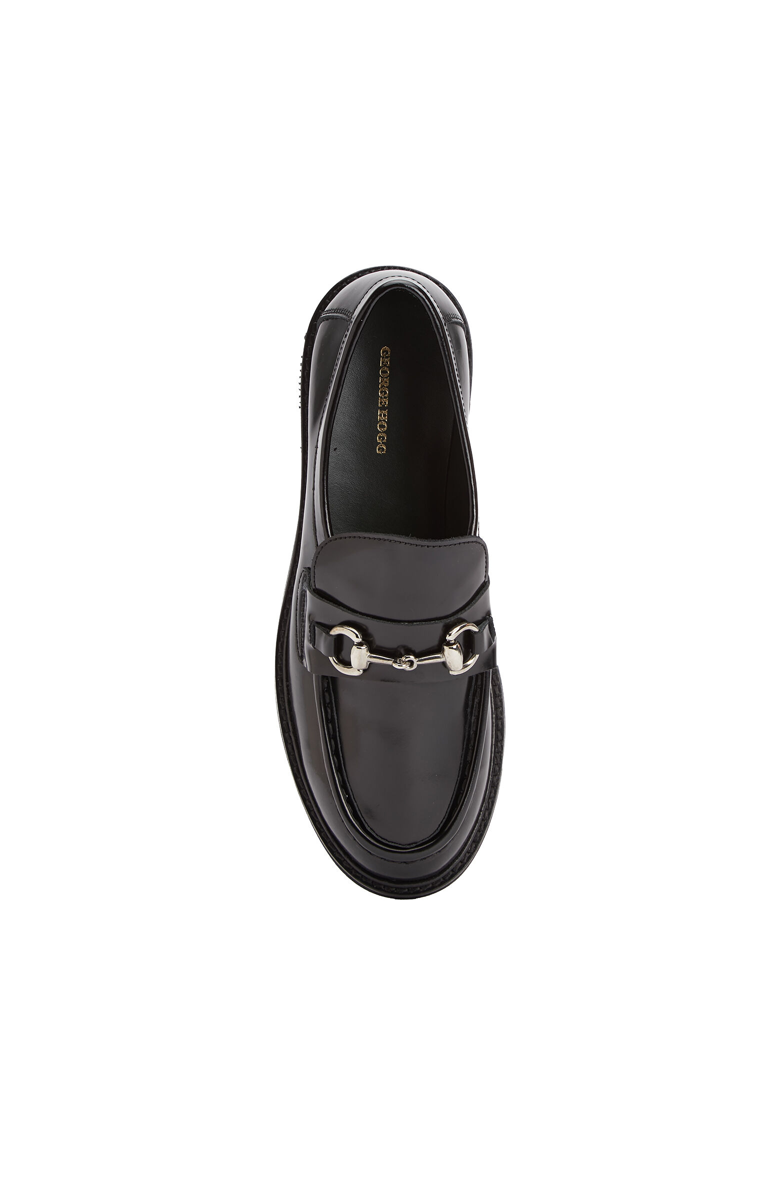 Siyah Tokalı Kadın Deri Loafer