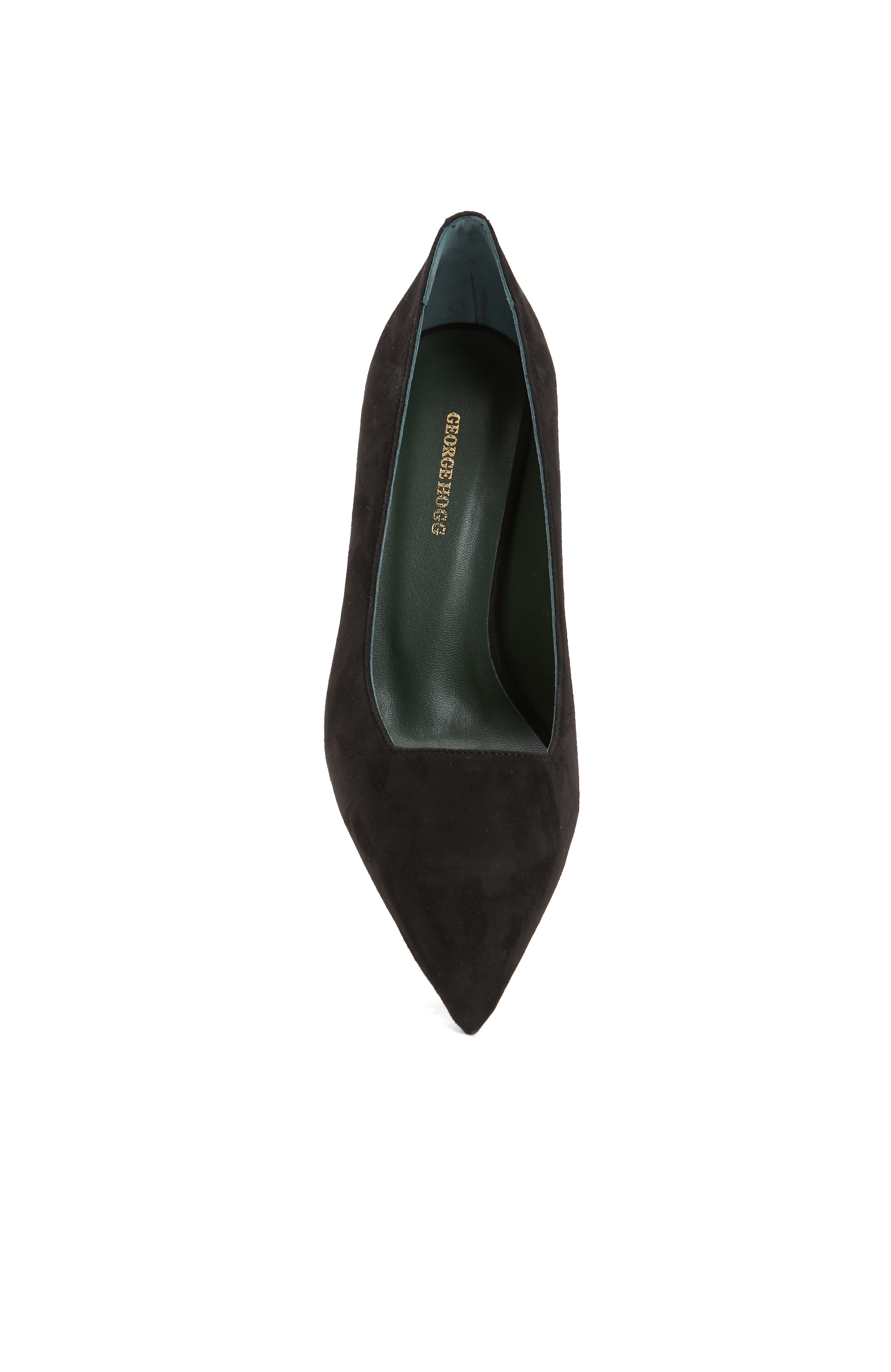 Siyah Süet Deri Topuklu Ayakkabı