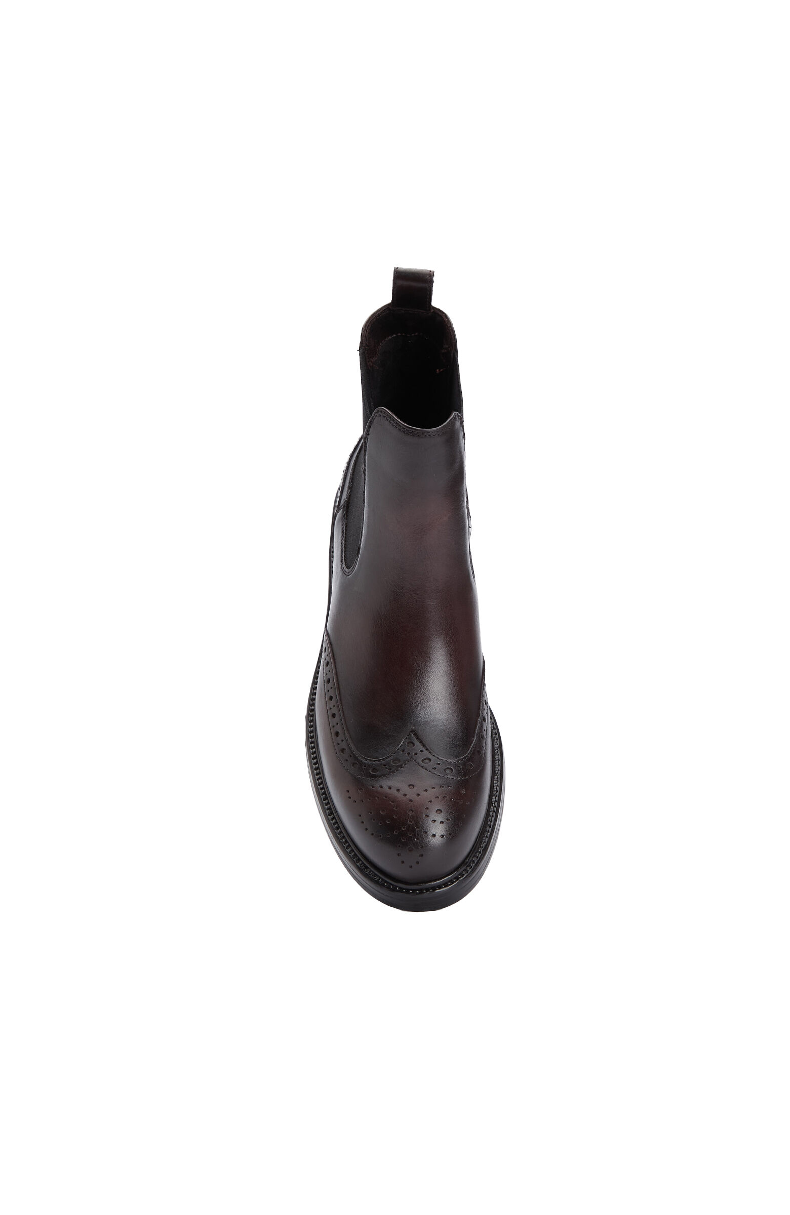 Burgundy Elasticated Women's Leather Boots