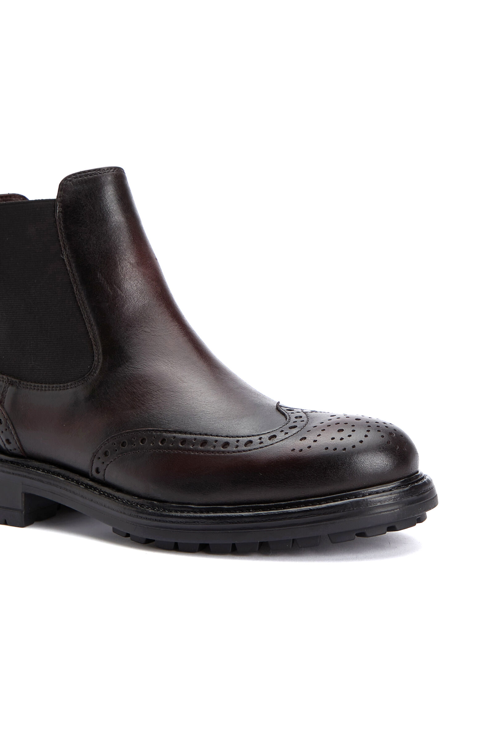 Burgundy Elasticated Women's Leather Boots