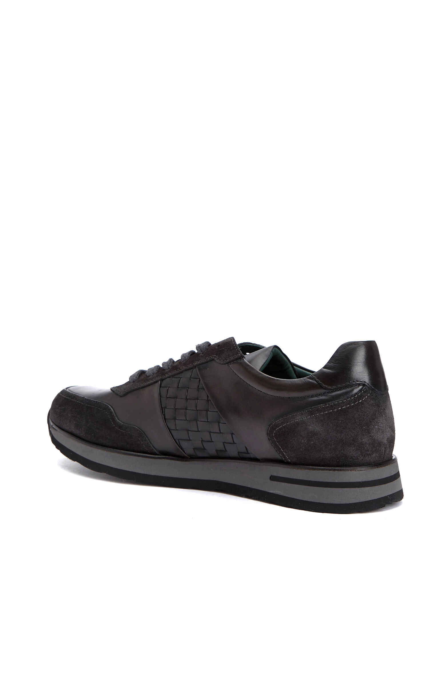 Antrasit Erkek Deri Sneaker