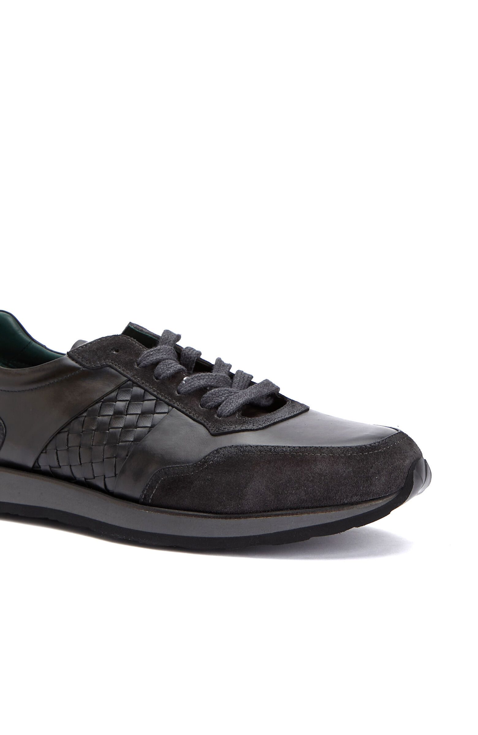 Antrasit Erkek Deri Sneaker
