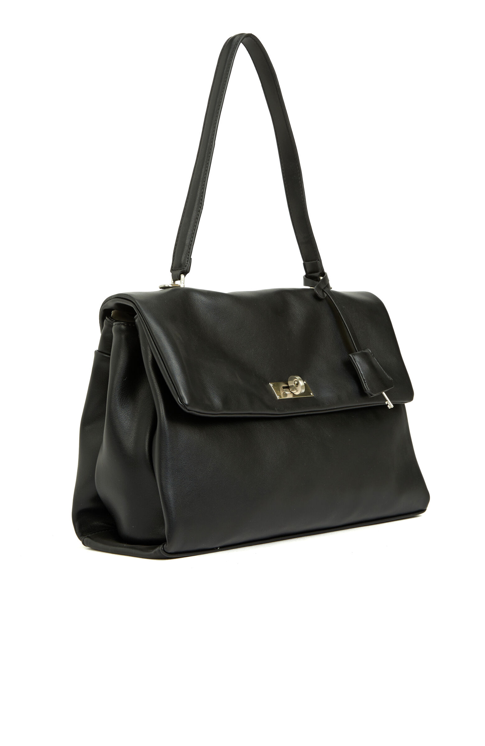 Siyah Uzun Askılı Kadın Suni Deri Çanta