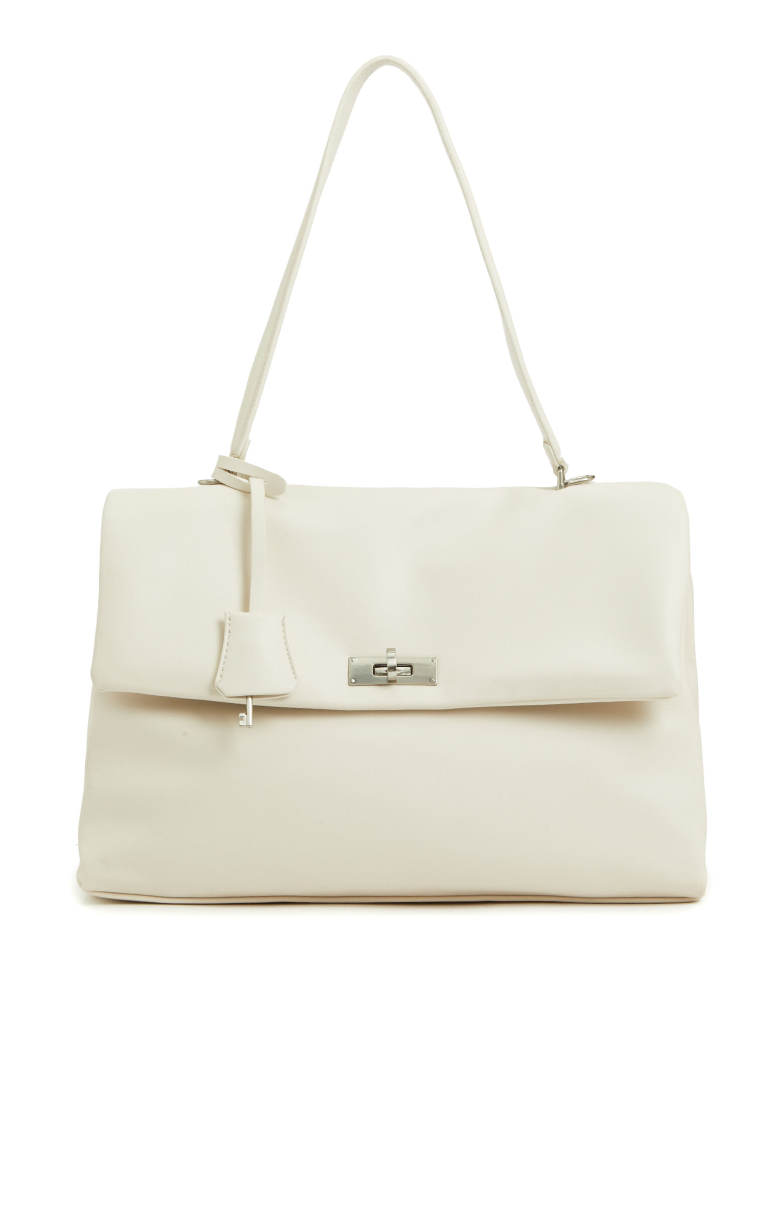 Bej Uzun Askılı Kadın Suni Deri Çanta