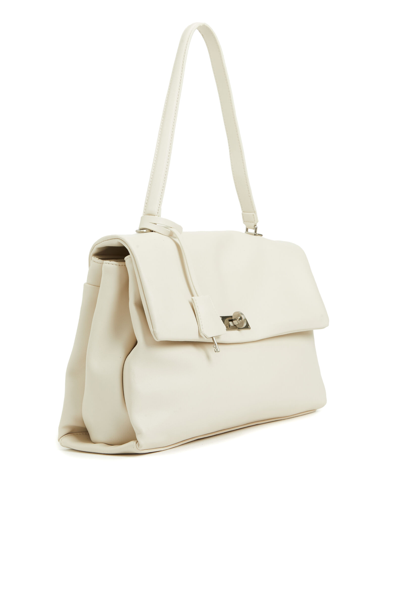 Bej Uzun Askılı Kadın Suni Deri Çanta