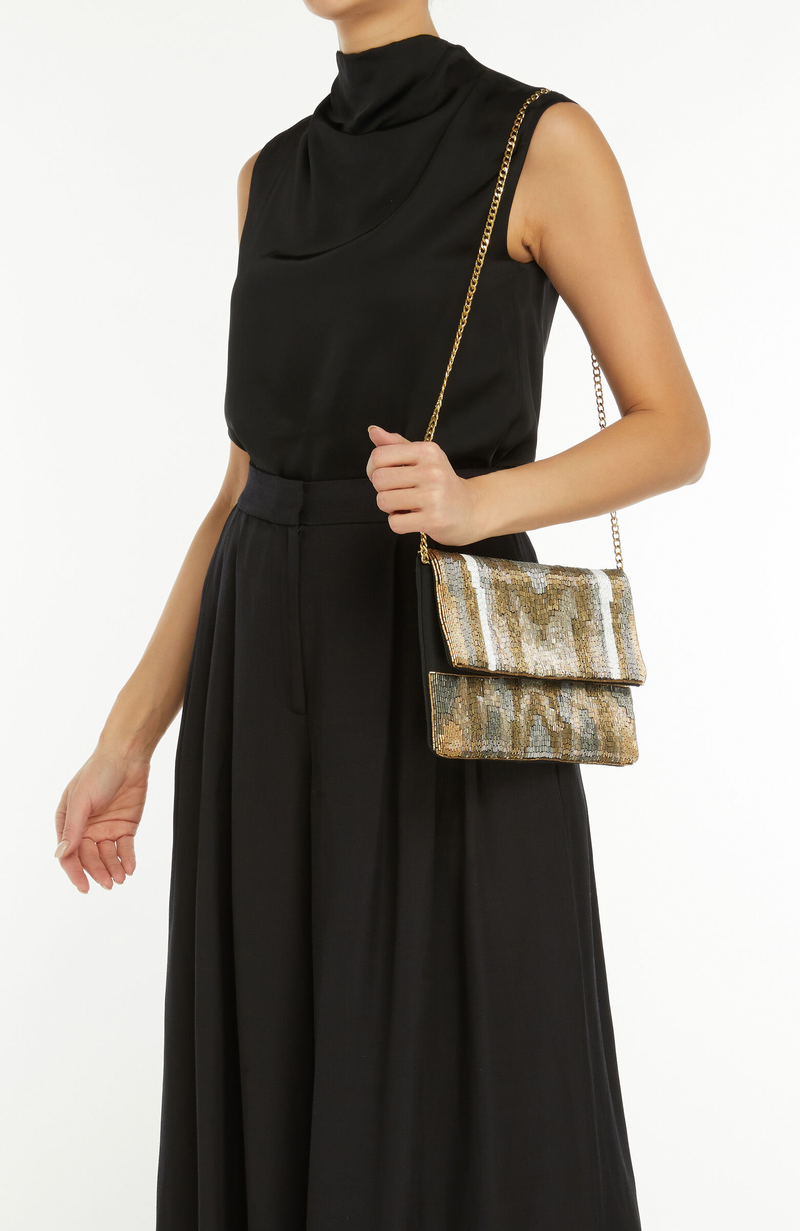 Renkli Boncuk İşlemeli Kadın Çanta