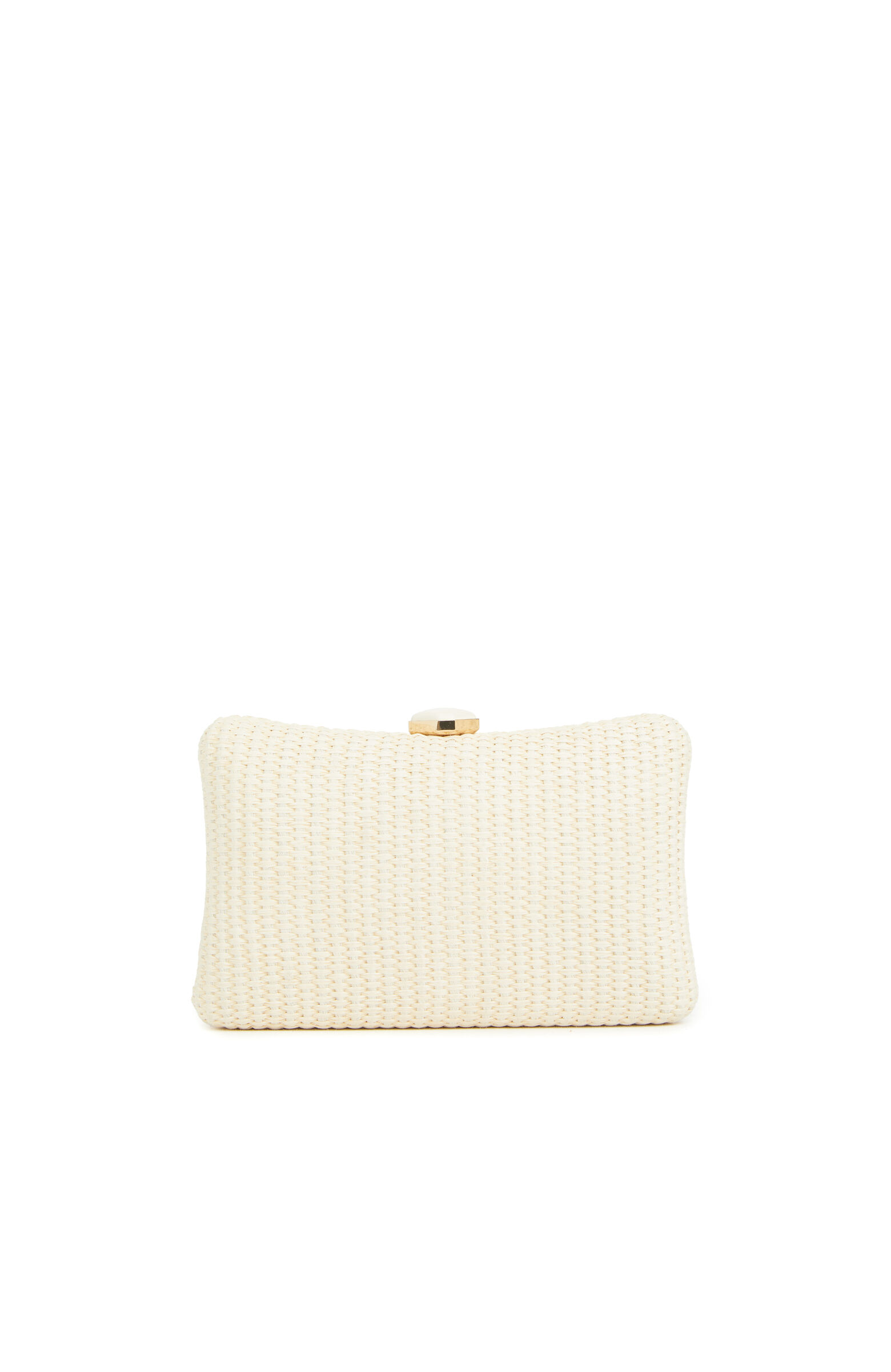 Bej Kadın Hasır Clutch