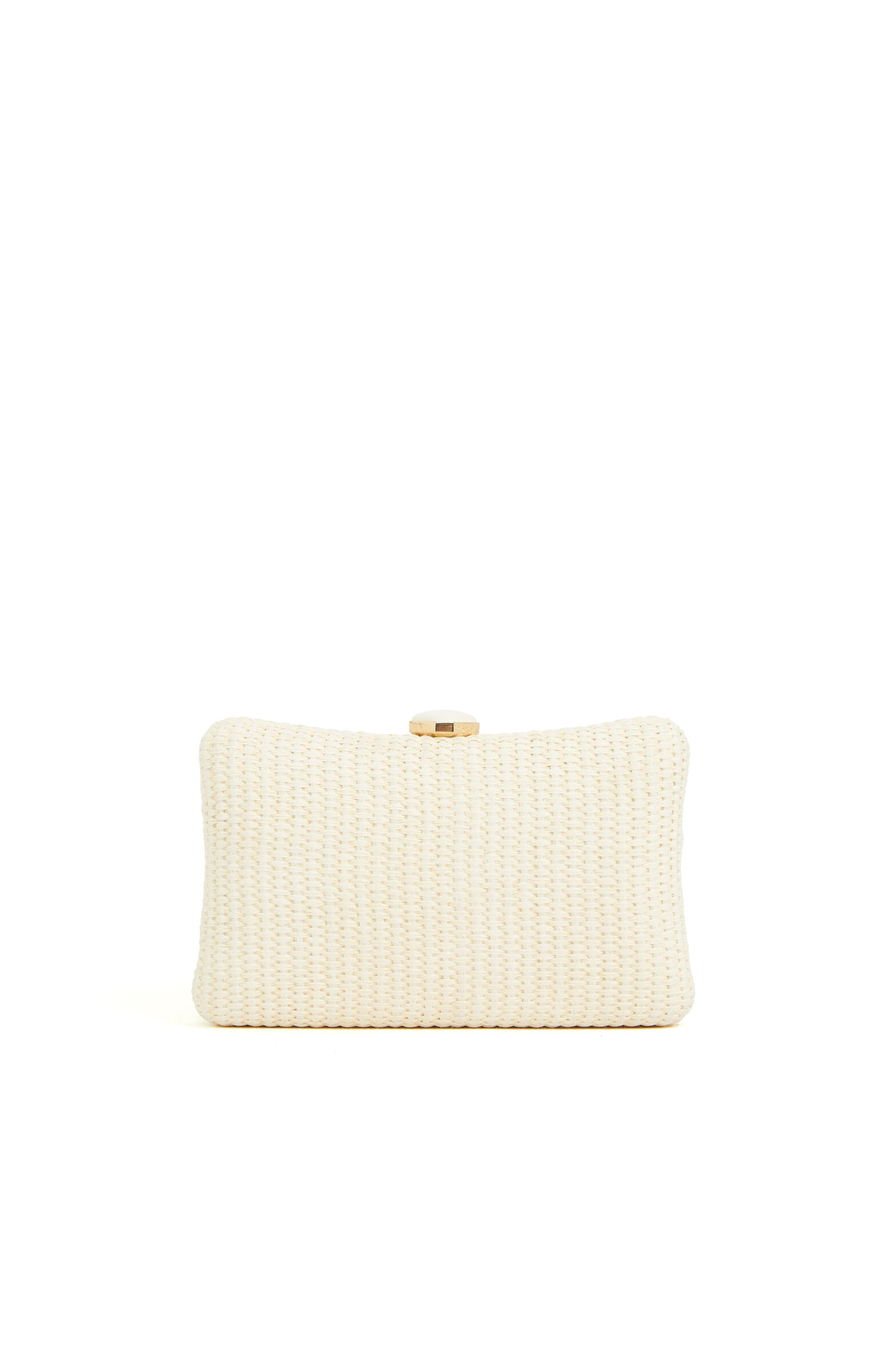 Bej Kadın Hasır Clutch