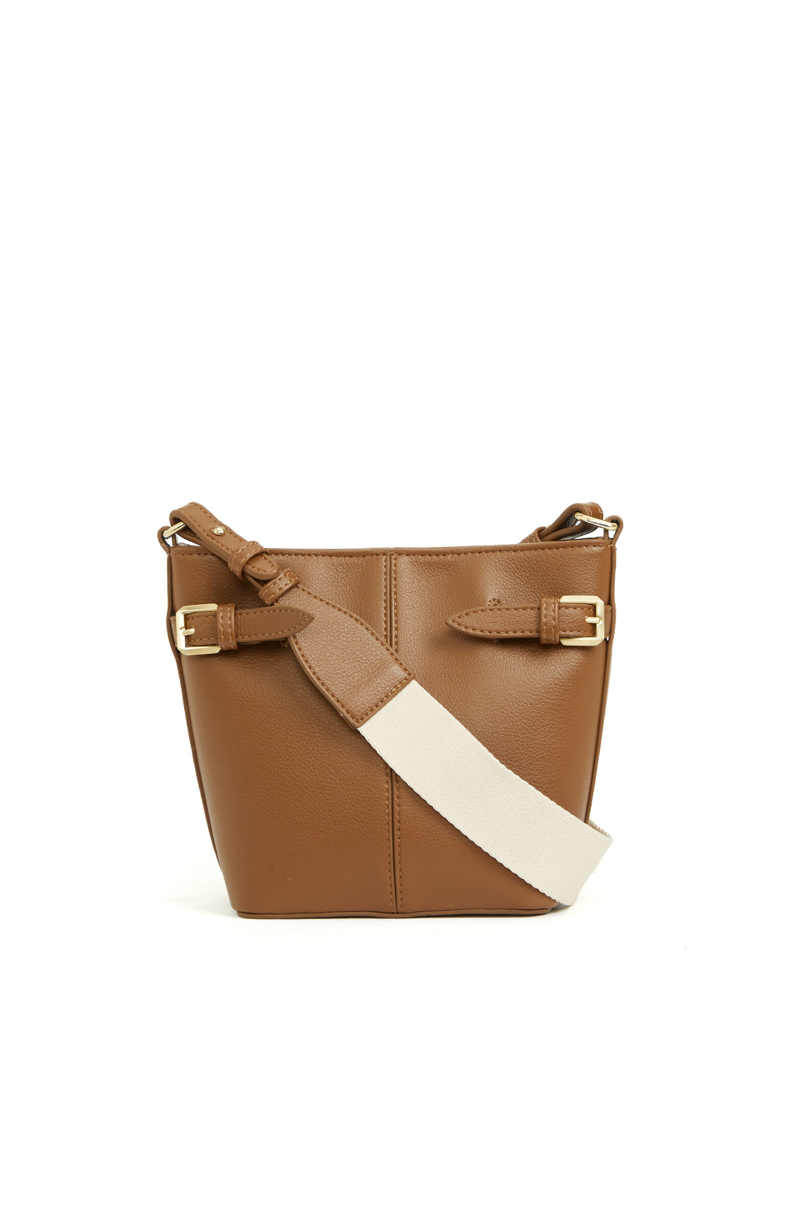 Bej Kadın Deri Bucket Çanta