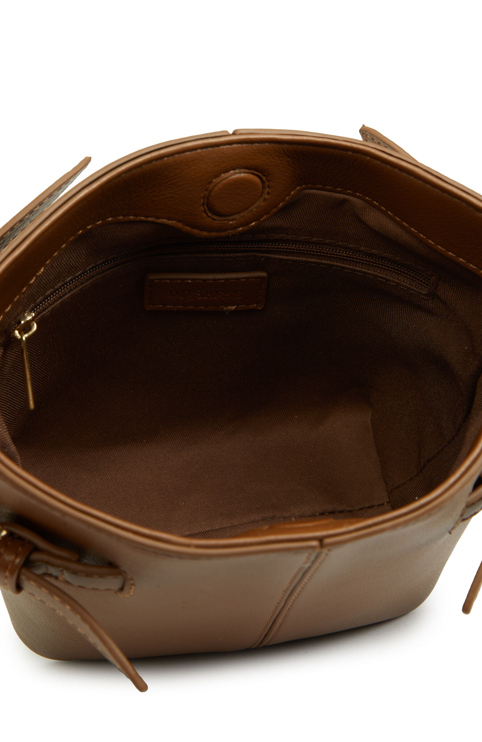 Kahverengi Kadın Deri Bucket Çanta