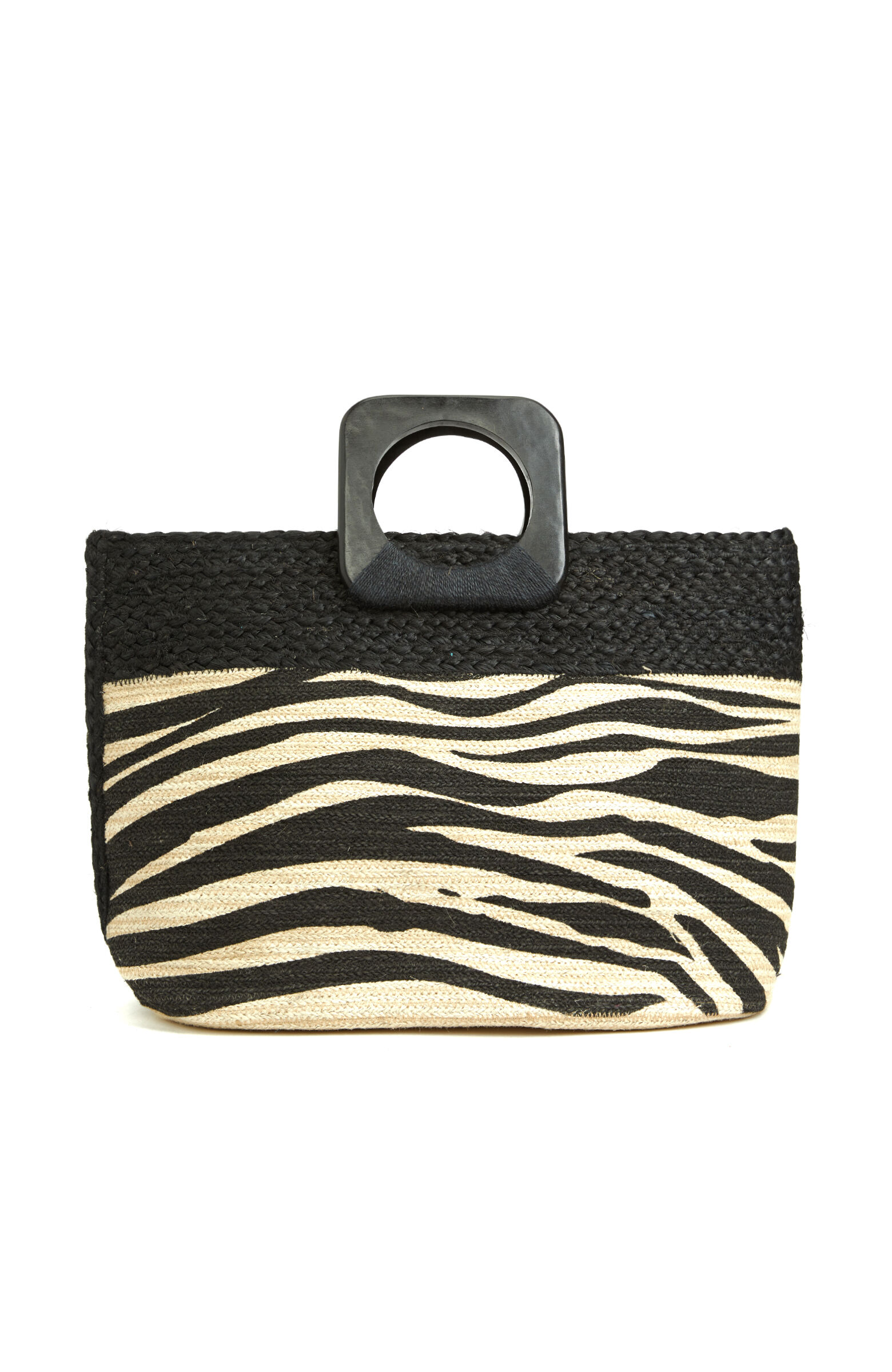 Natural Patterned Women's Straw Bag