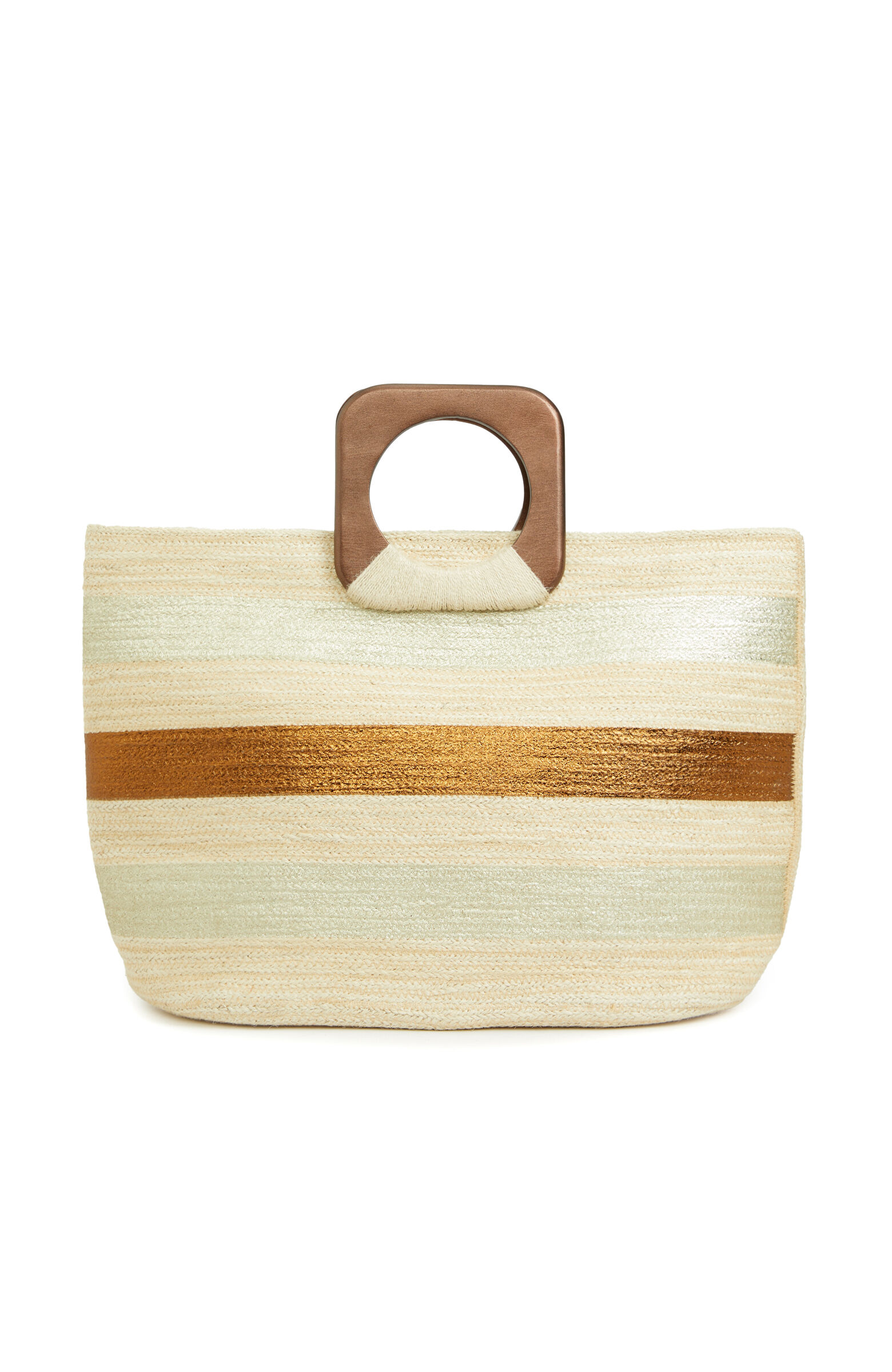 Natural Patterned Women's Straw Bag