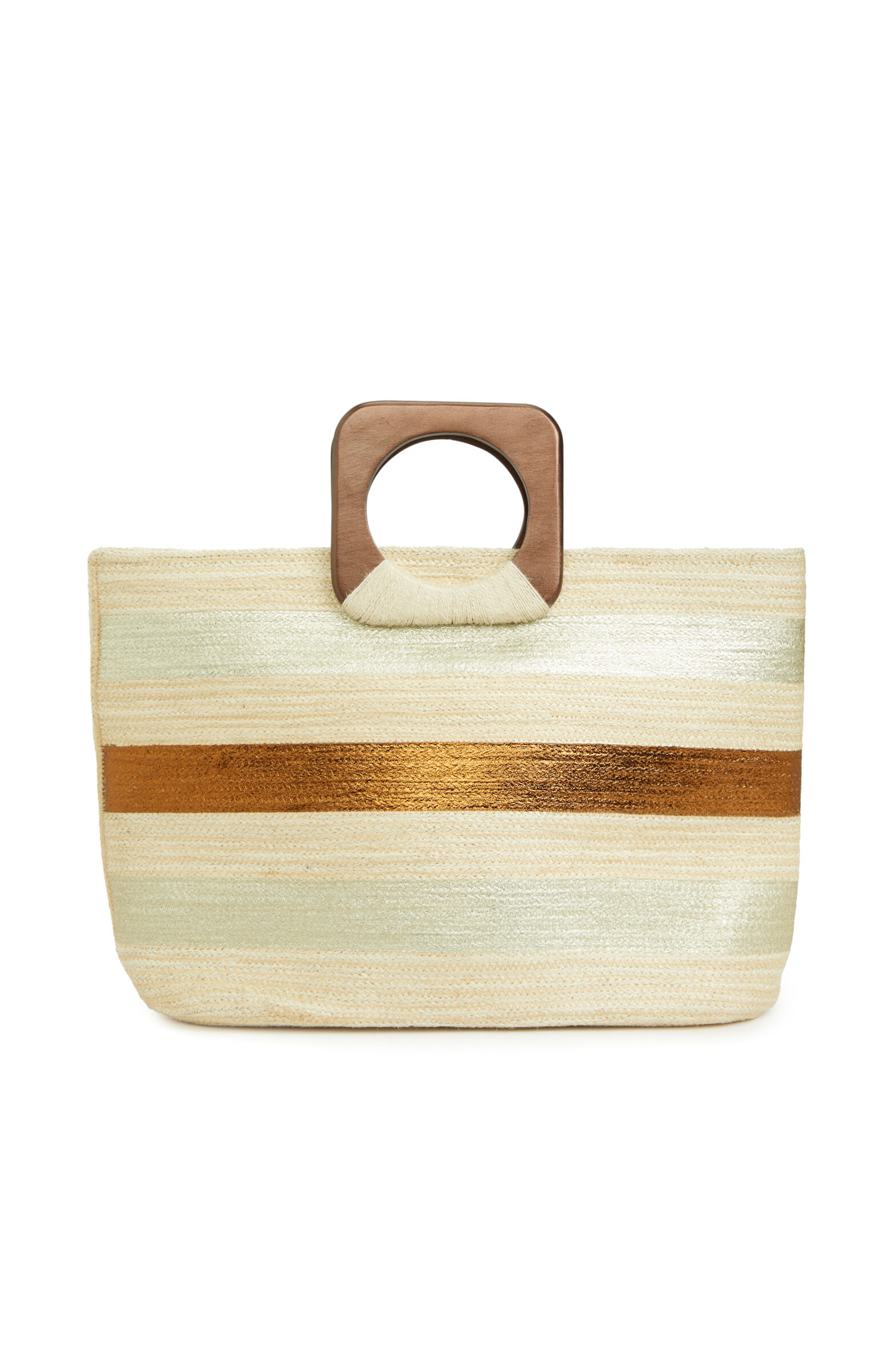 Natural Patterned Women's Straw Bag
