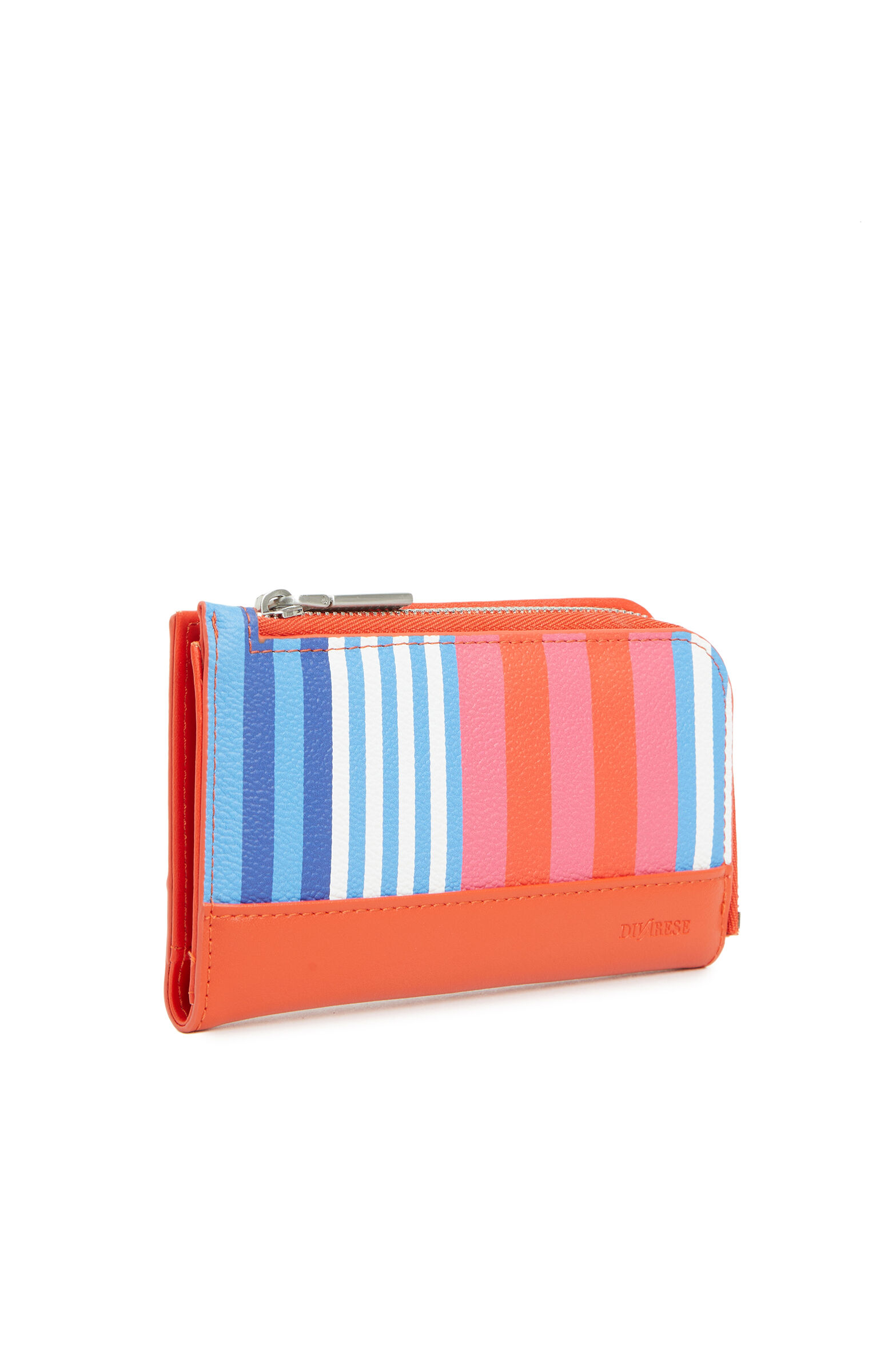 Pembe Çizgi Desenli Kadın Cüzdan