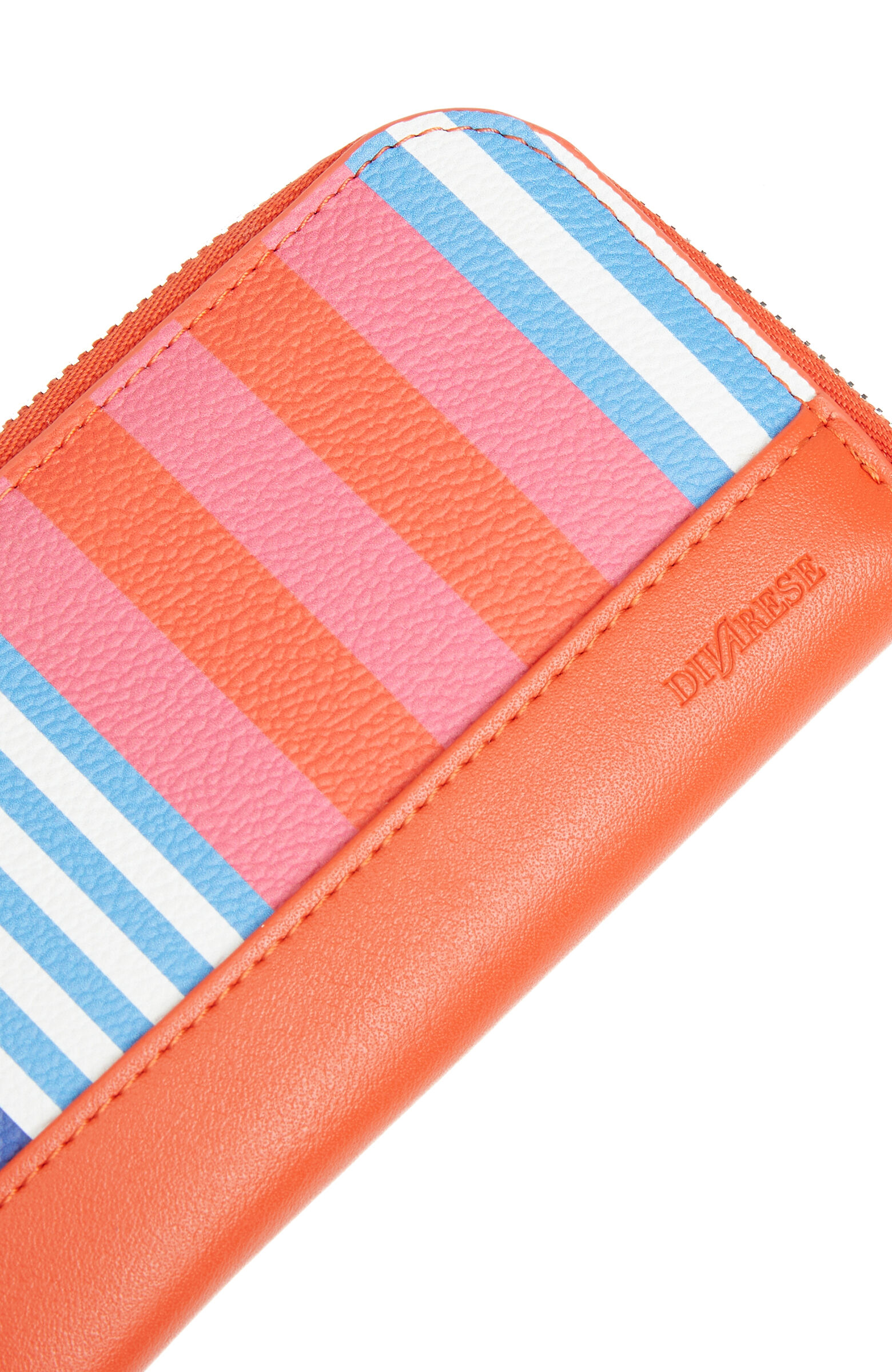 Pembe Çizgi Desenli Kadın Cüzdan