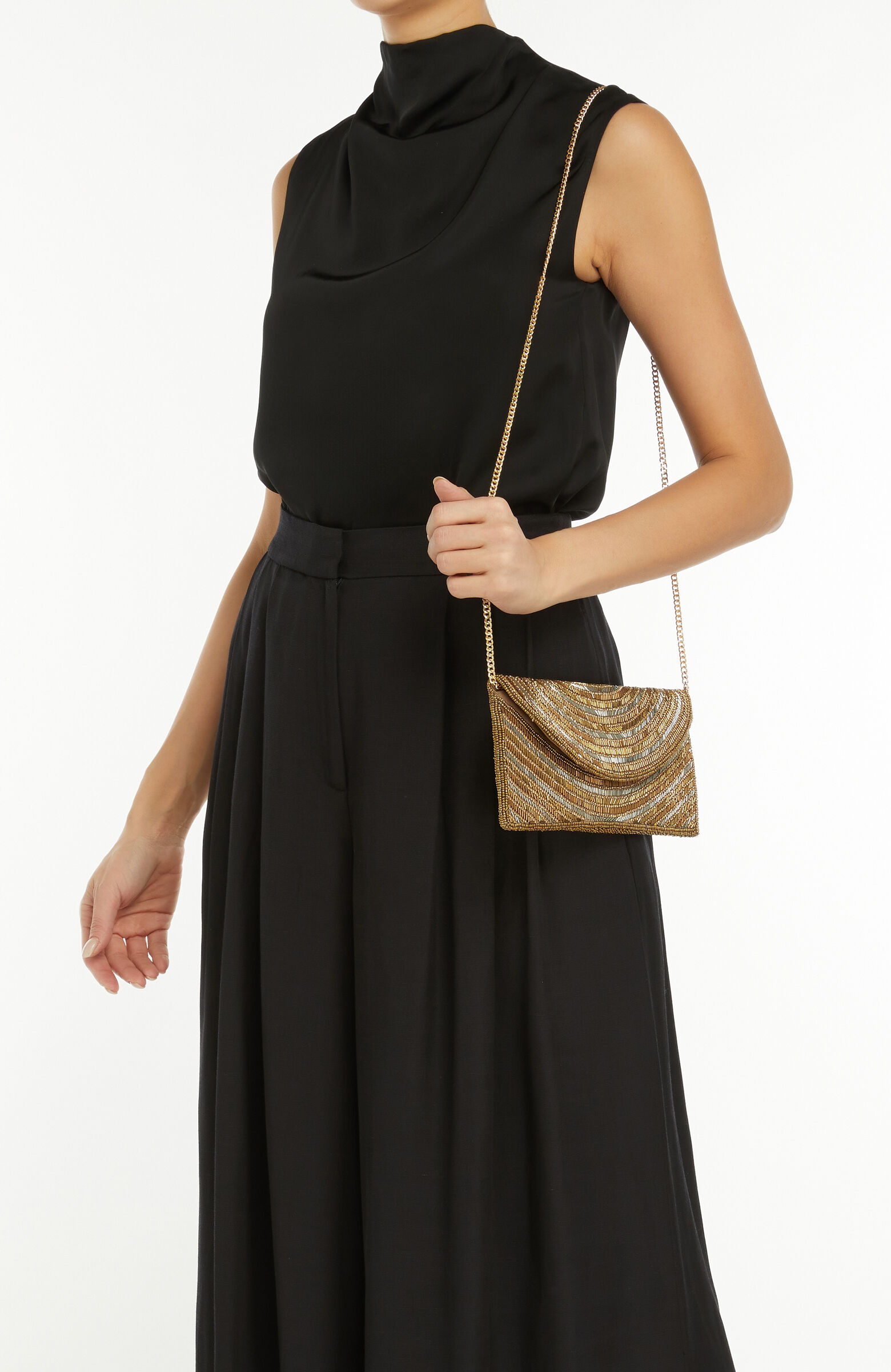 Gold Boncuklu Kadın Çanta