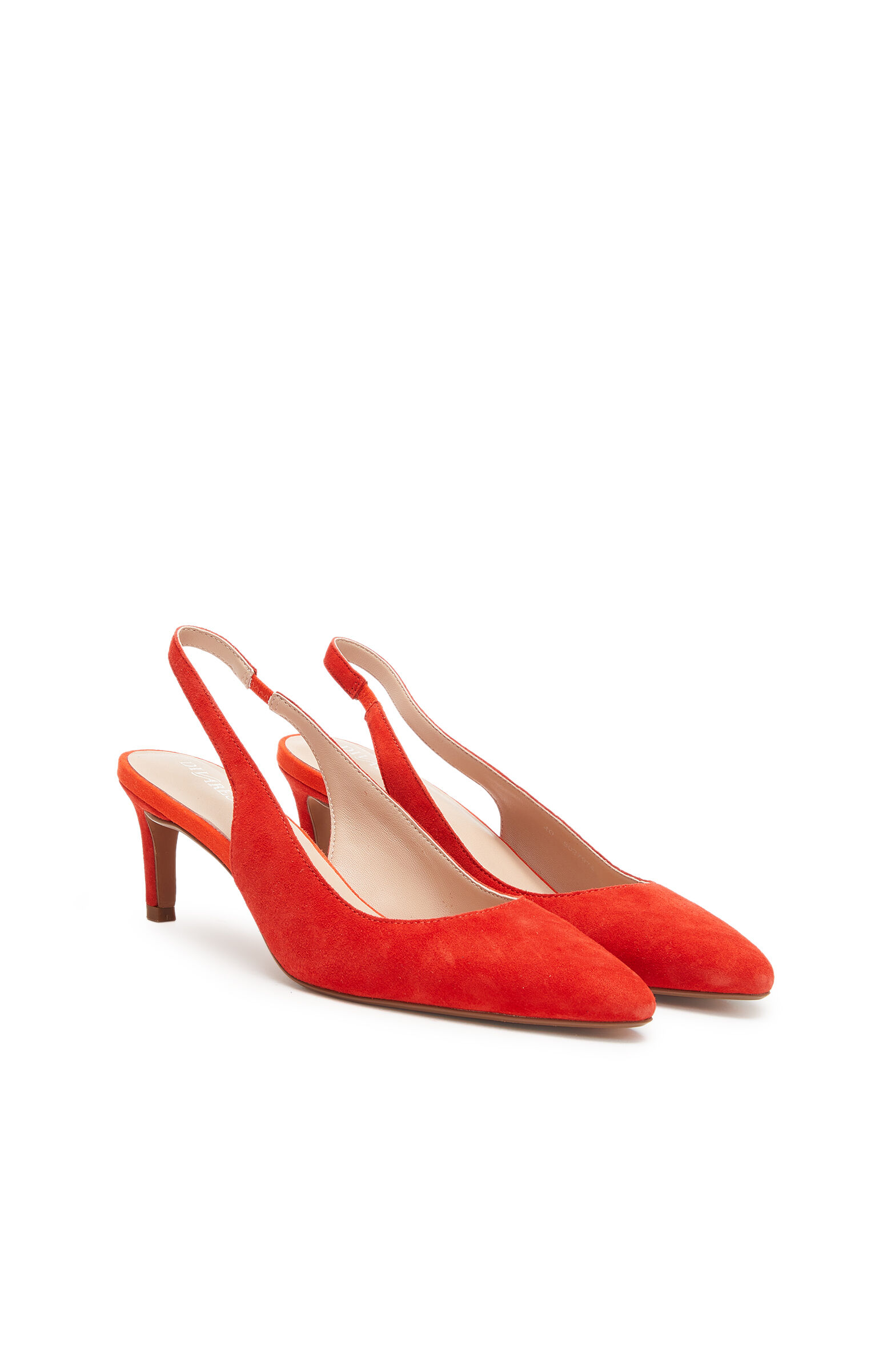 Beige Elastic Detailed Suede Heeled Shoes