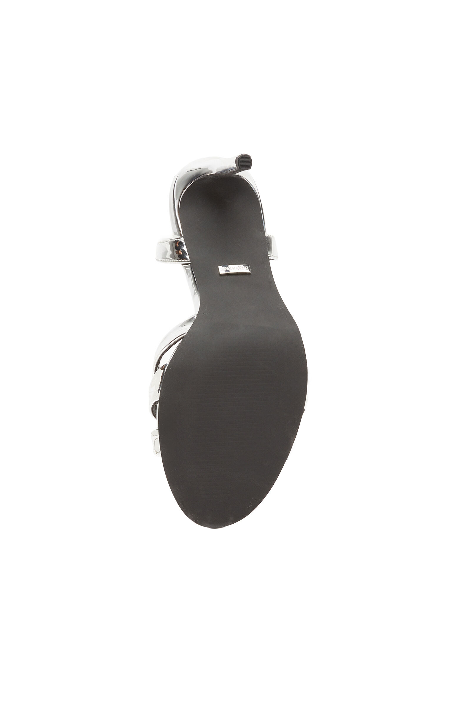 Silver Platform Shiny Women's Leather Sandals