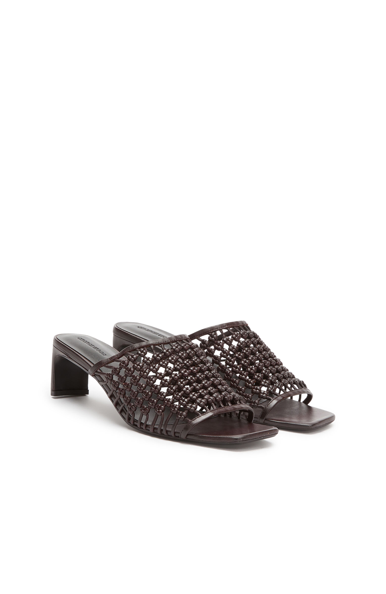 Siyah Örgülü Kadın Deri Terlik