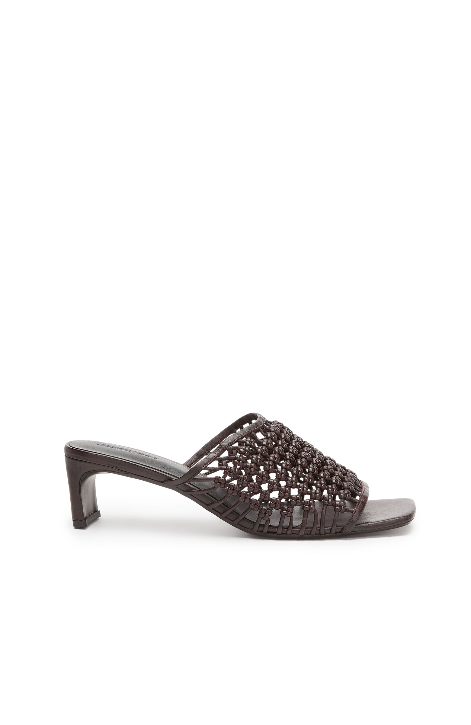 Bordo Örgülü Kadın Deri Terlik