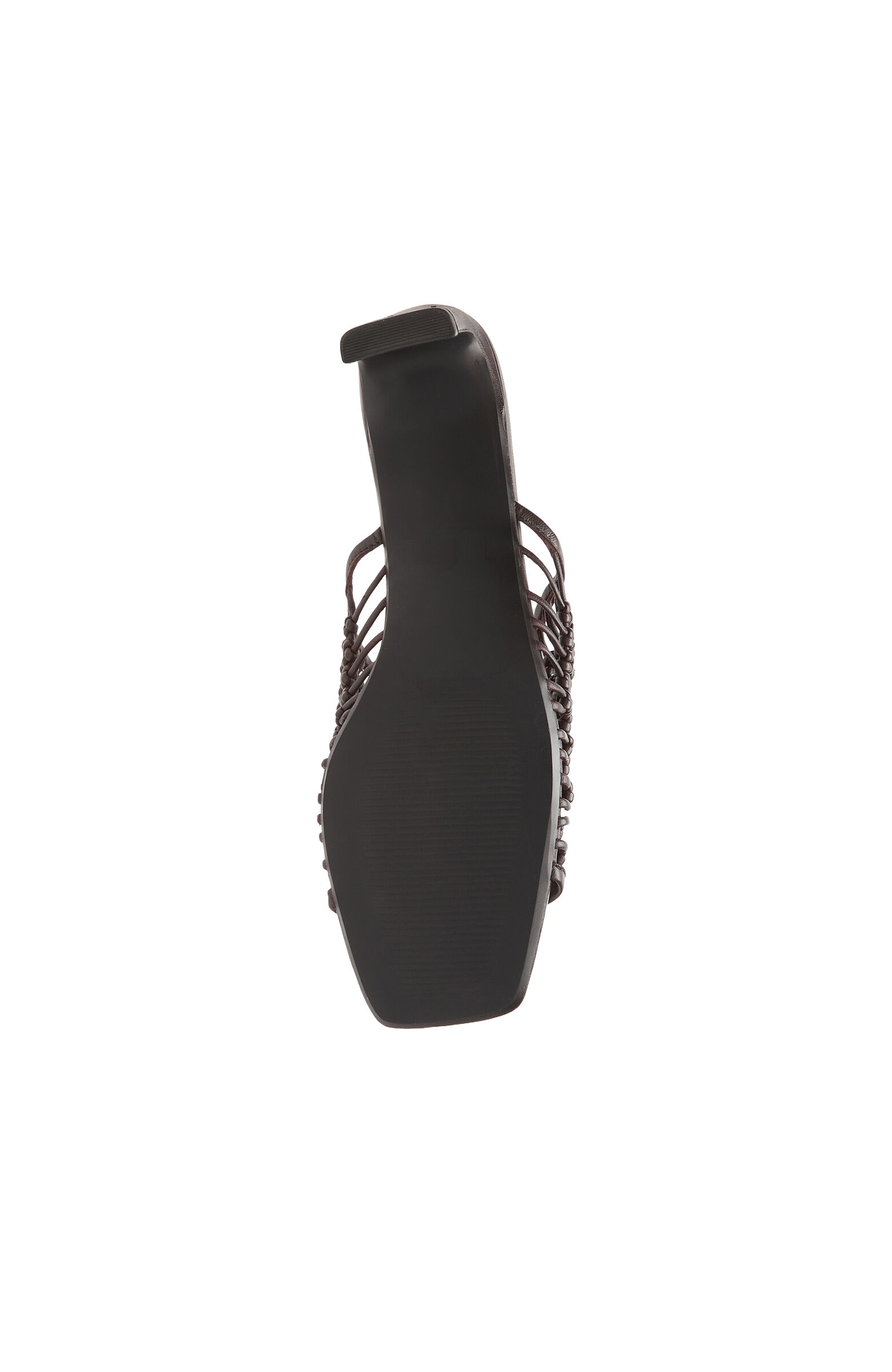 Bordo Örgülü Kadın Deri Terlik