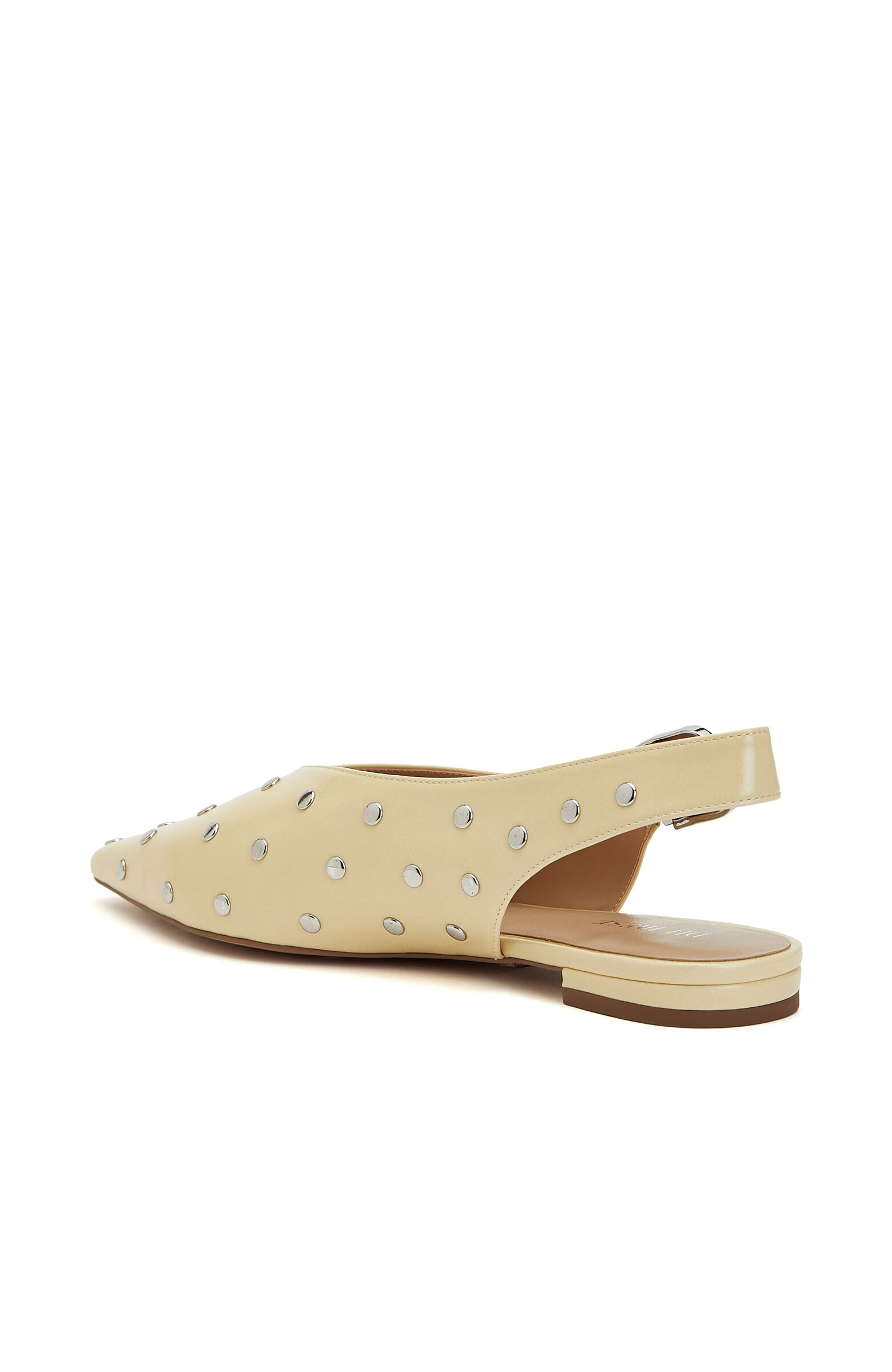 Sarı Taş Detaylı Deri Babet