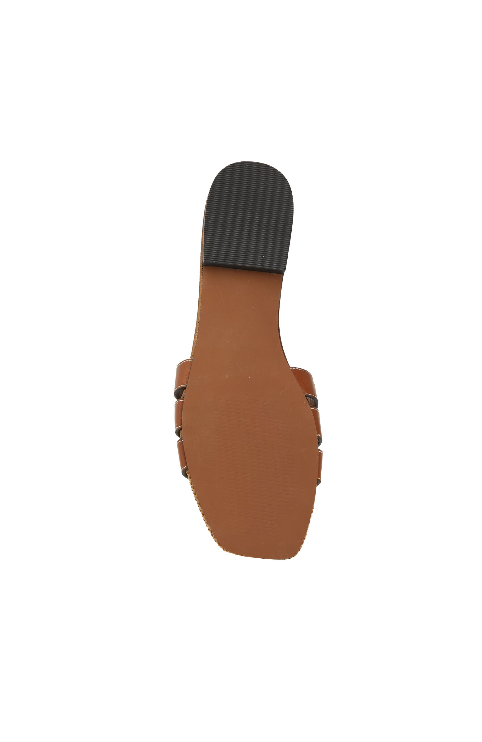 Tan Straw Detailed Women's Slippers