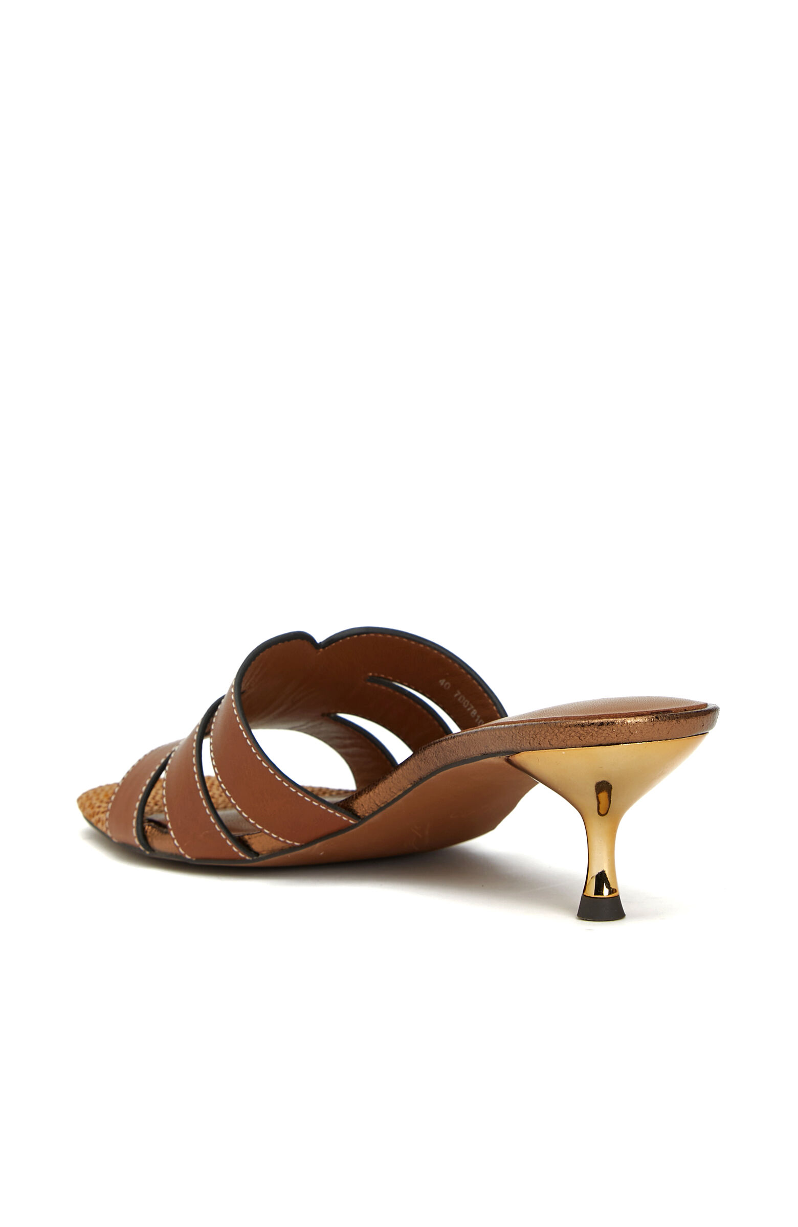 Tan Straw Detailed Women's Slippers