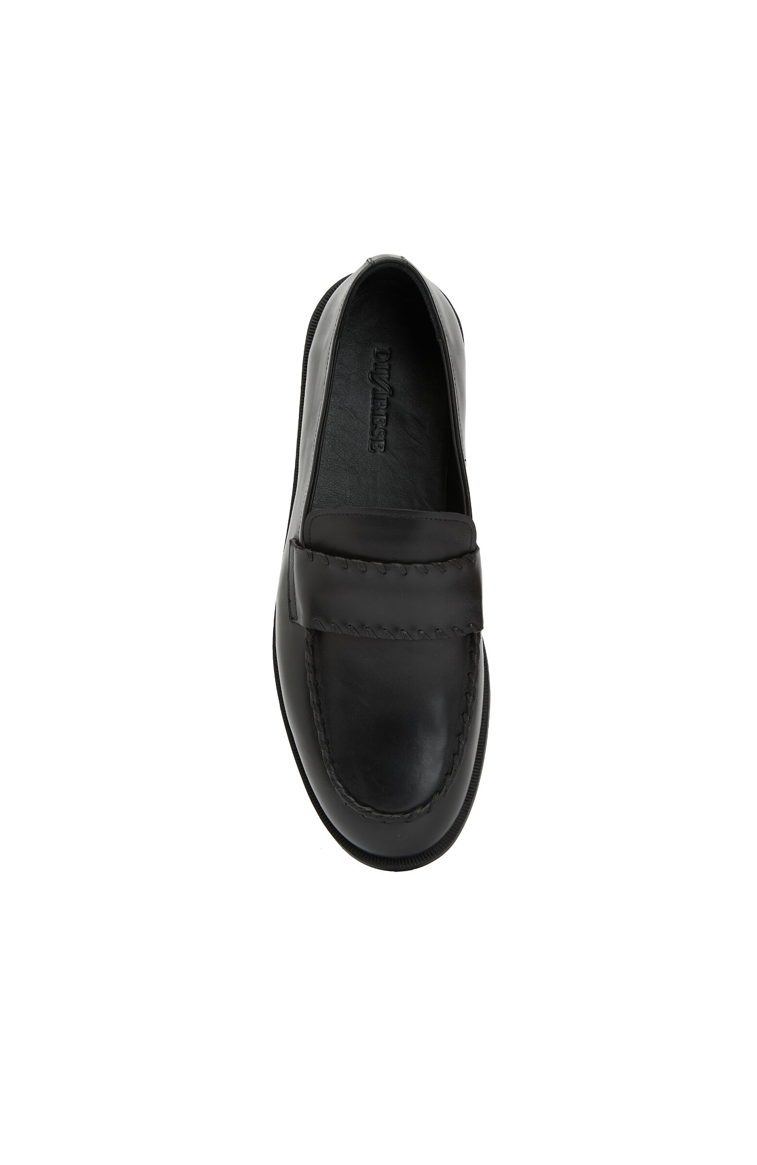 Siyah Saraç Detaylı Erkek Deri Loafer