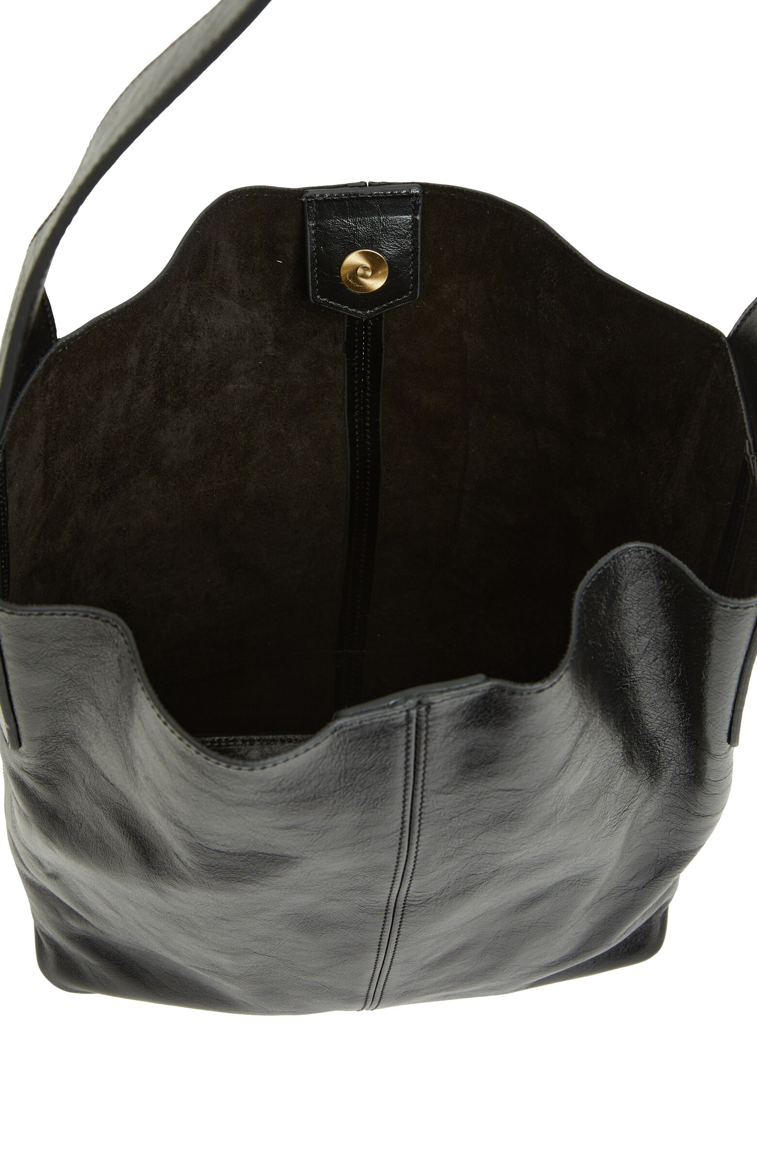 Siyah Cep Detaylı Kadın Deri Çanta