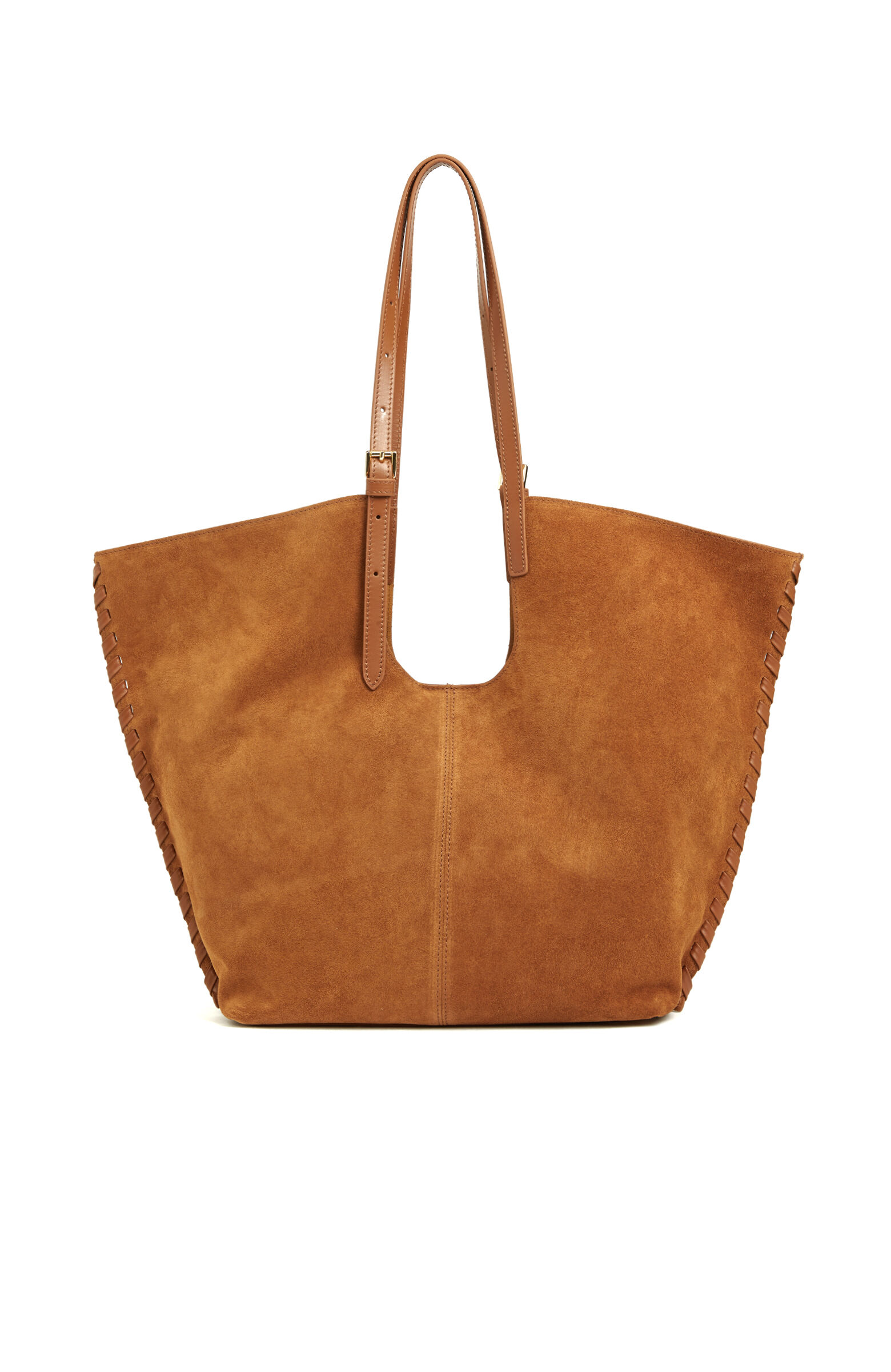 Taba Saraç Detaylı Kadın Süet Çanta