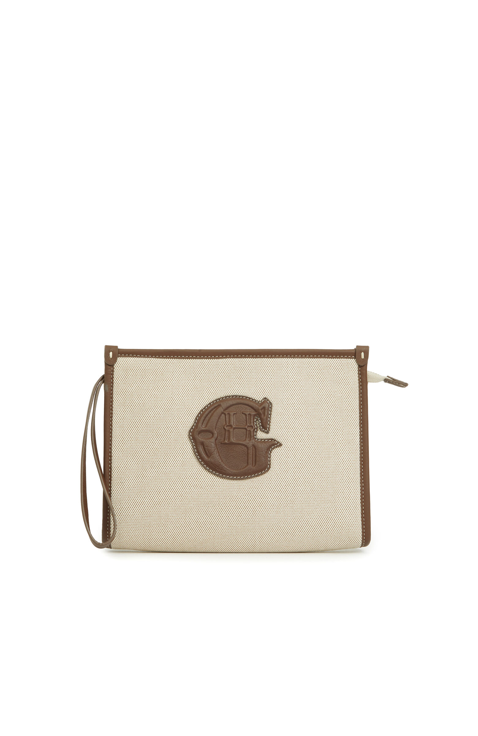 Naturel Logo Detaylı Kadın Kanvas Clutch