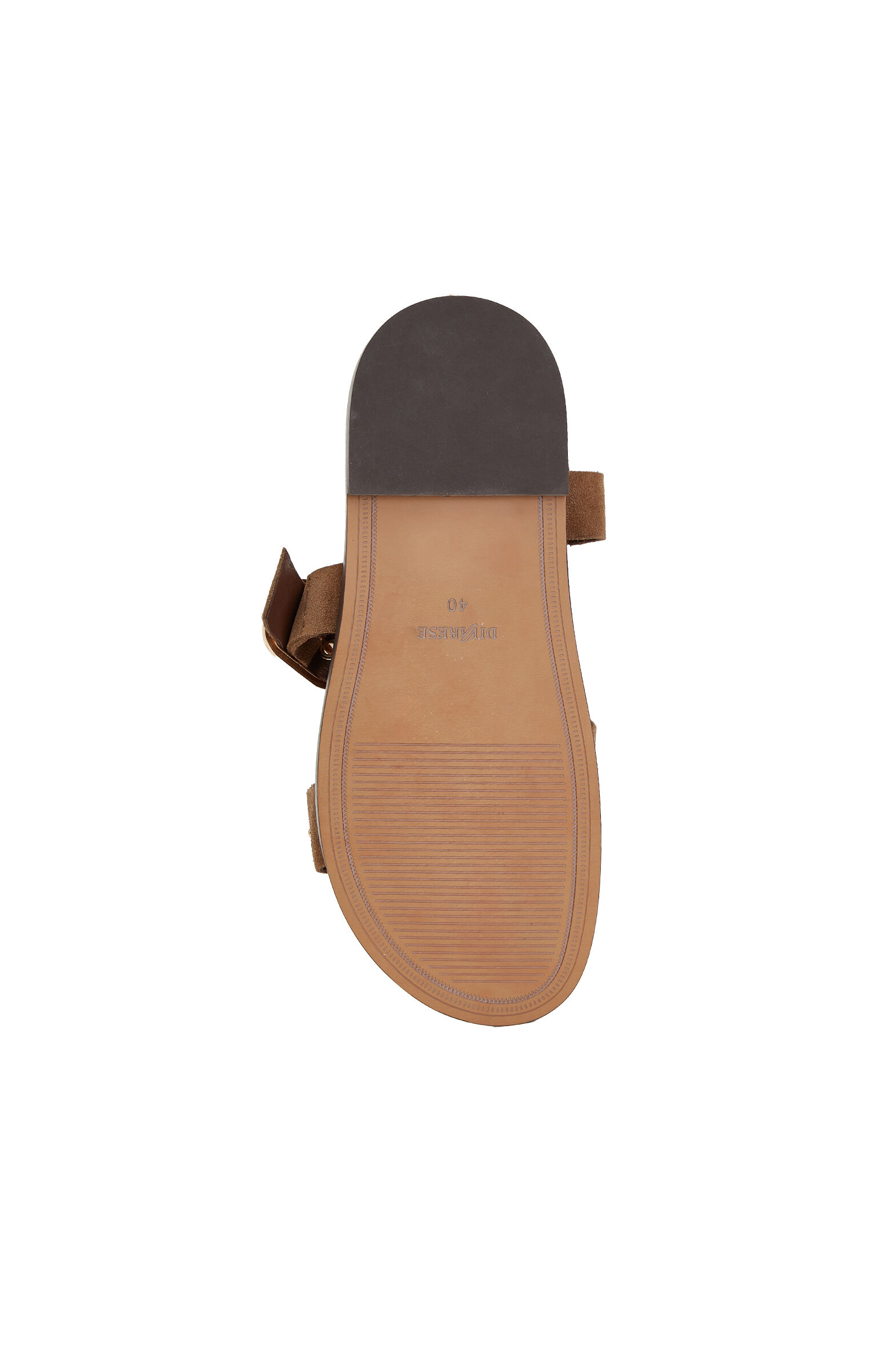 Tobacco Stone Tasseled Women's Suede Sandals