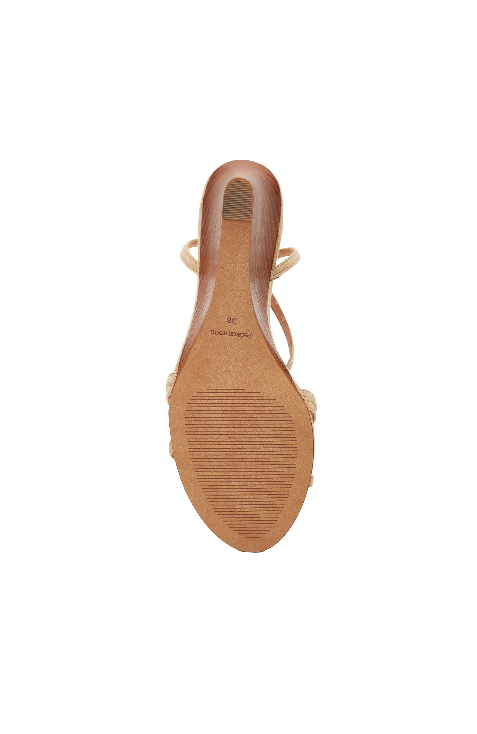 Beige Buckle Detailed Women's Leather Sandals