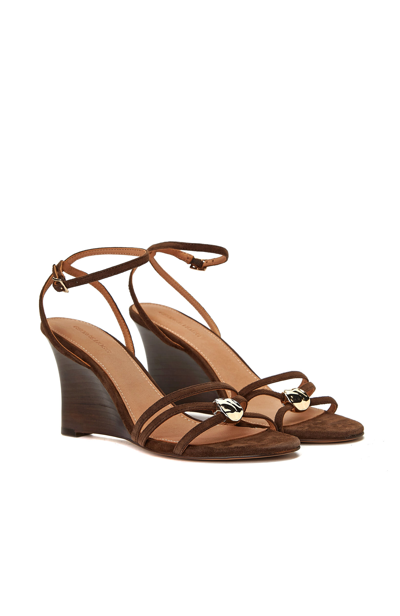 Beige Buckle Detailed Women's Leather Sandals