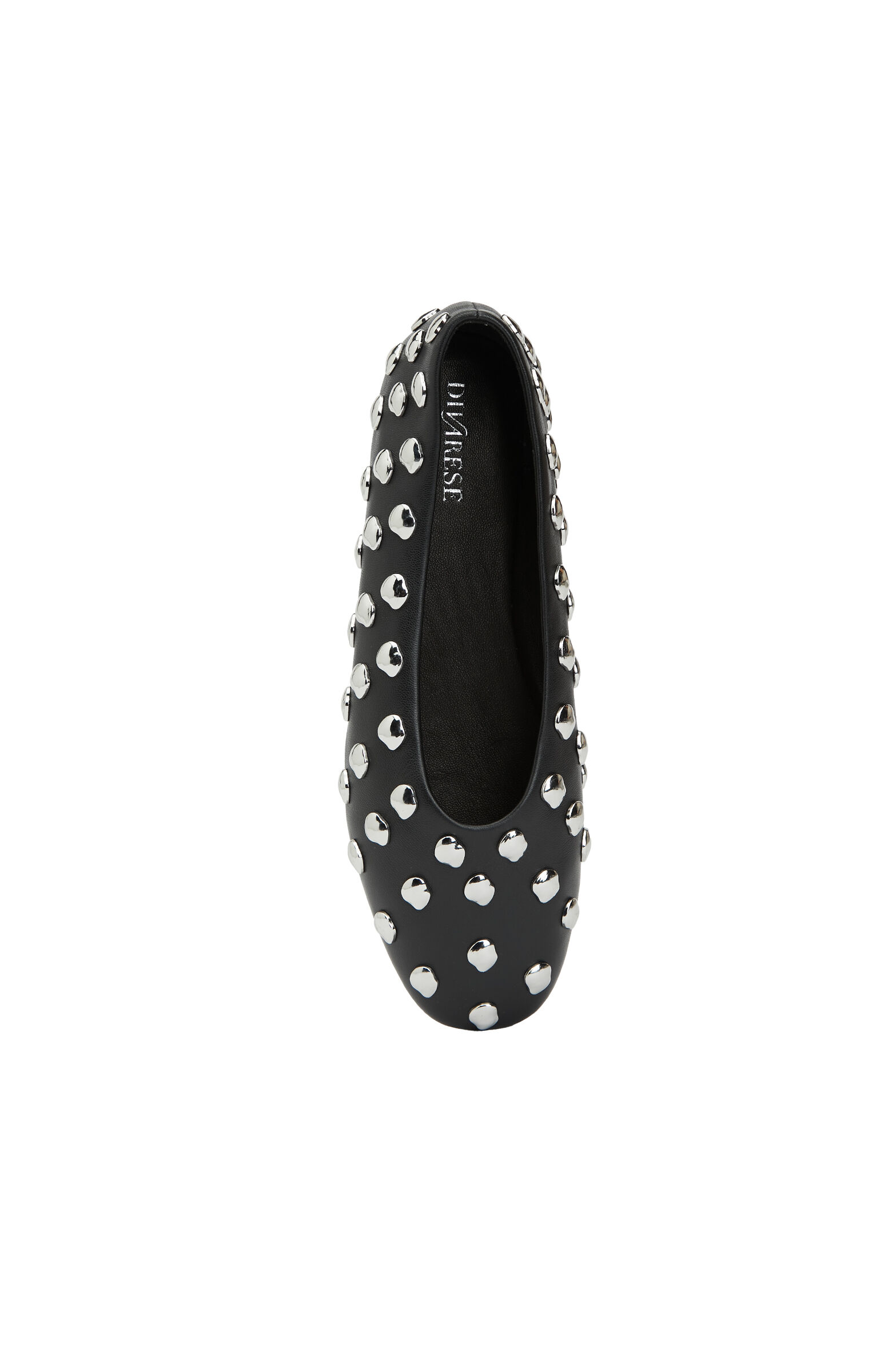 Siyah Taşlı Deri Babet